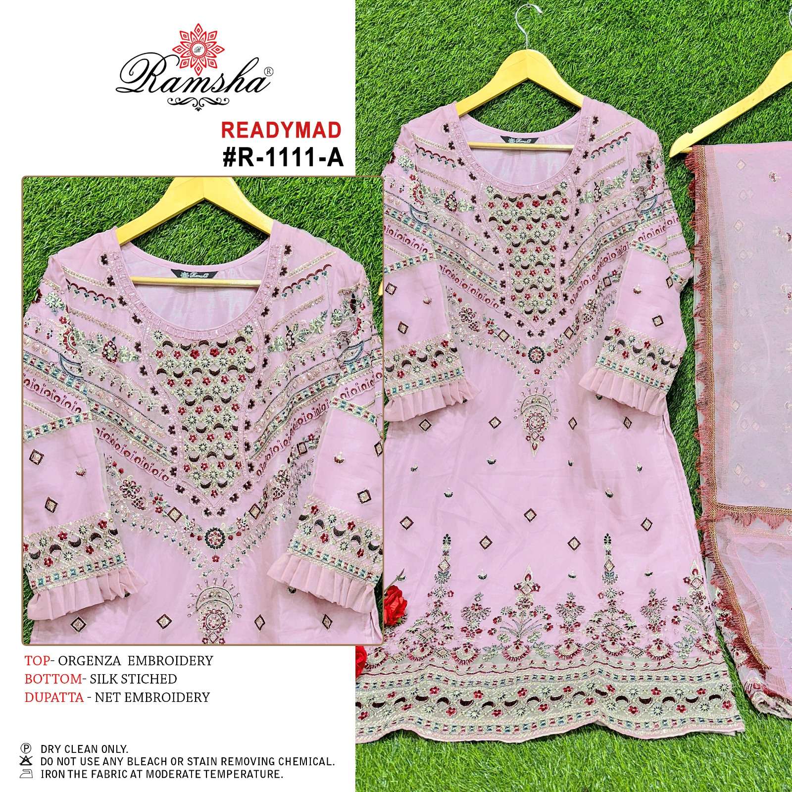 RAMSHA R 1111 ORGANZA HEAVY EMBROIDERED SUIT