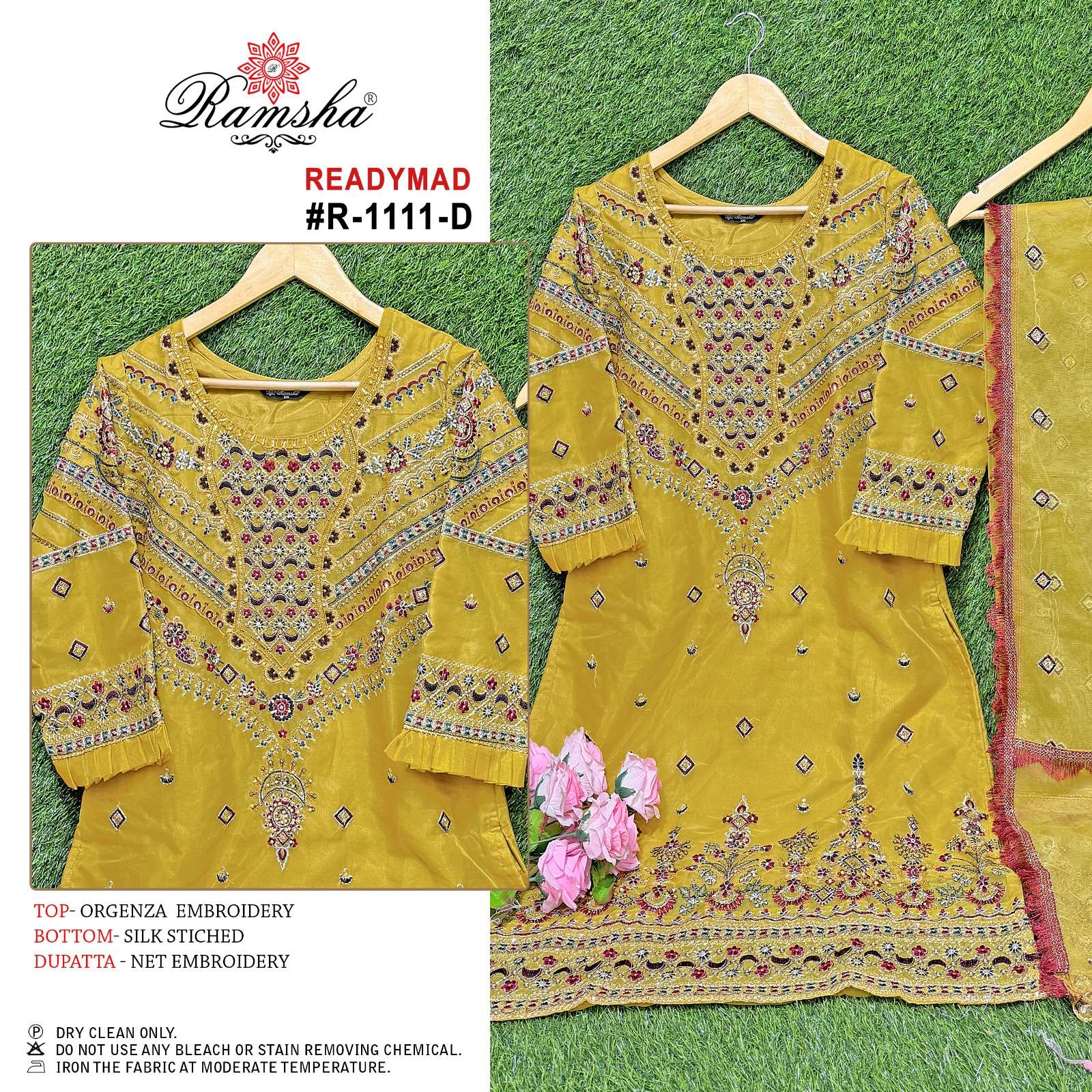 RAMSHA R 1111 ORGANZA HEAVY EMBROIDERED SUIT