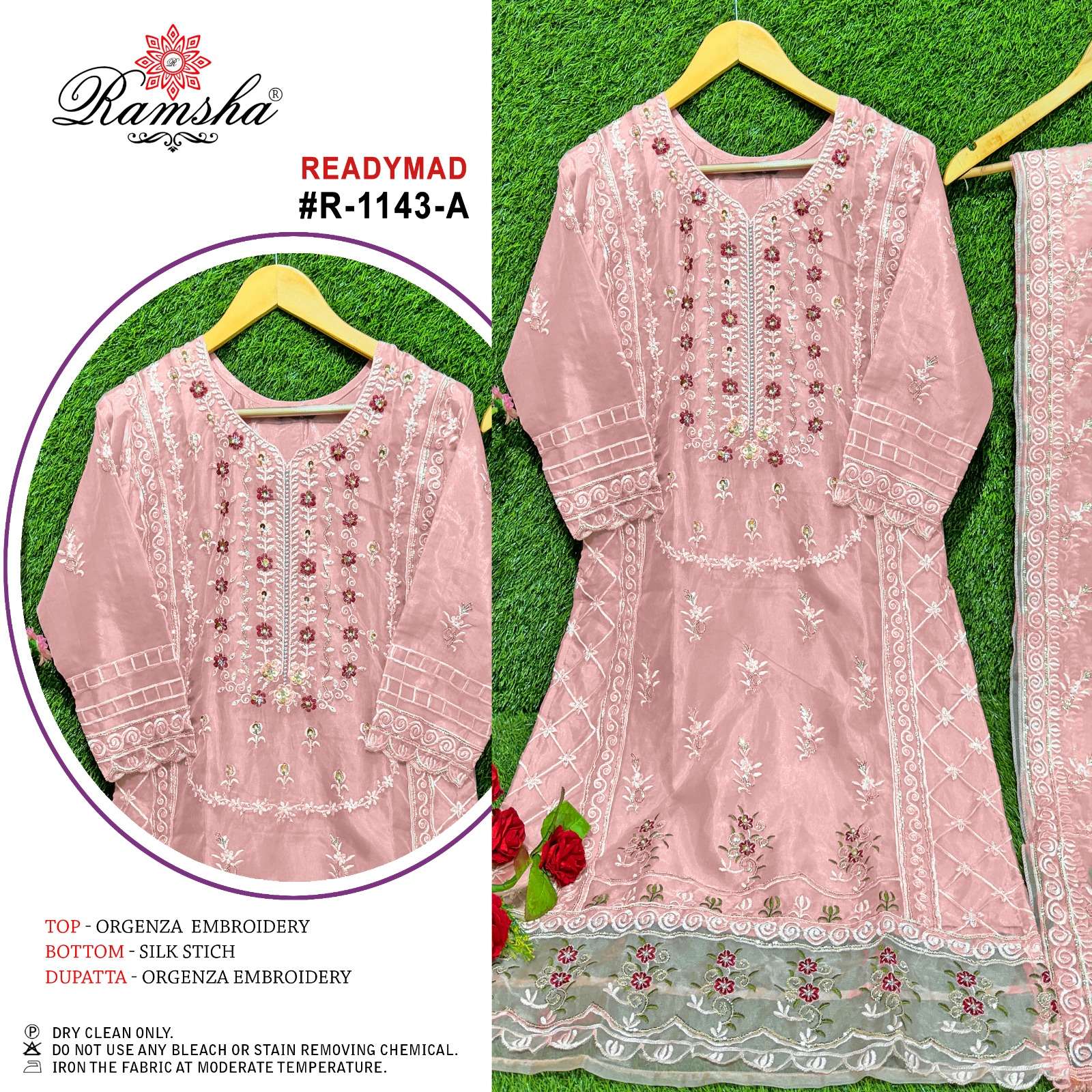 RAMSHA R 1143 ORGANZA HEAVY DESIGNER SUIT