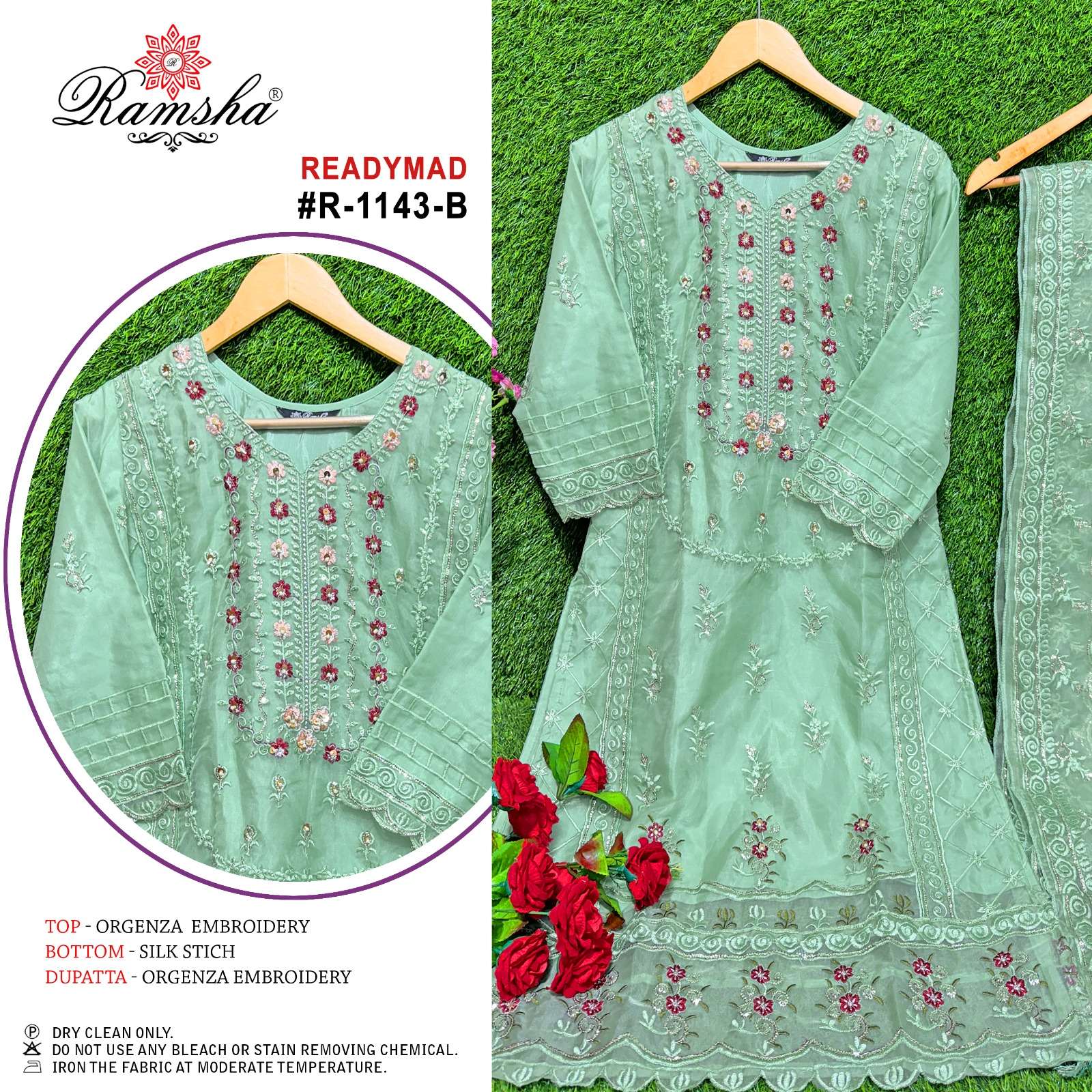 RAMSHA R 1143 ORGANZA HEAVY DESIGNER SUIT
