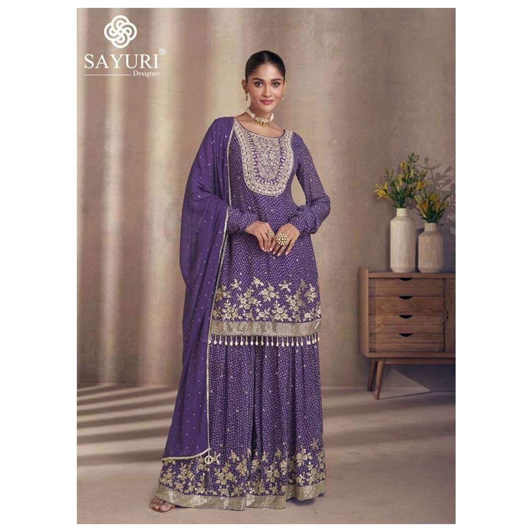 SAYURI DESIGNER TIARA HEAVY DESIGNER PARTY WEAR SUIT