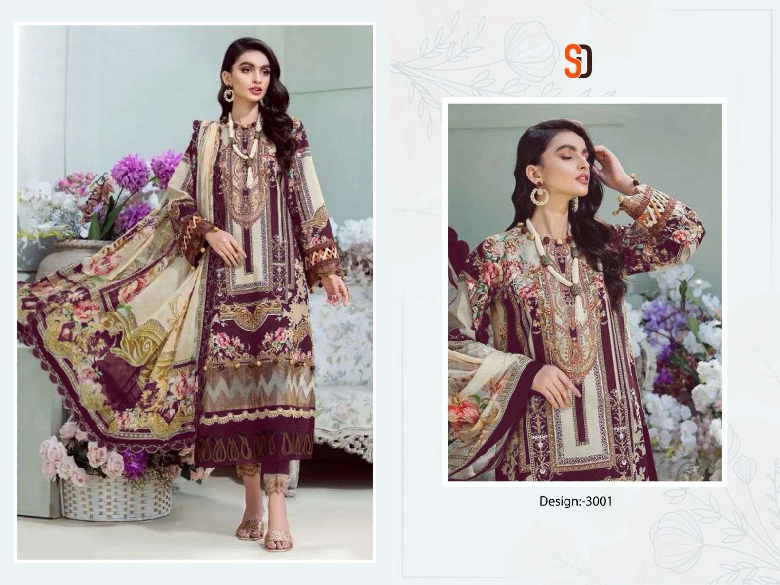 SHARADDHA DESIGNER BLISS VOL 3 LAWN COTTON SUIT