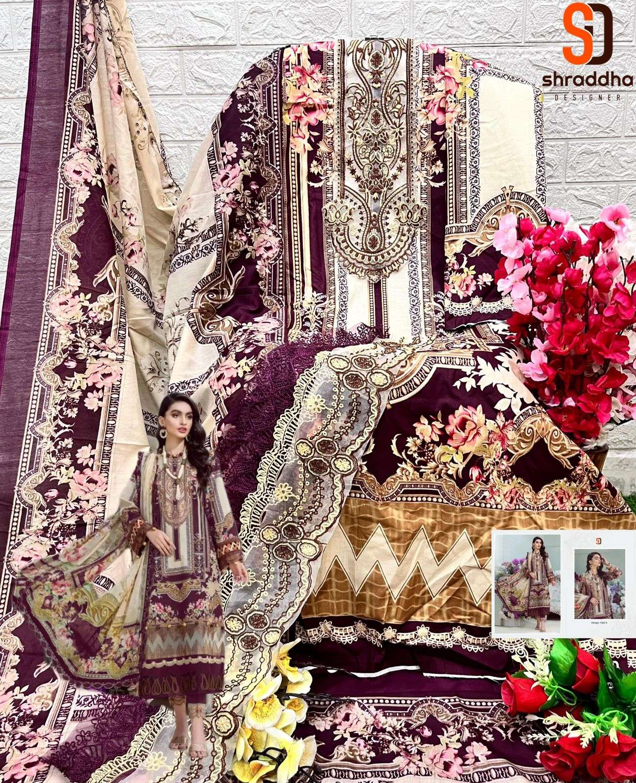 SHARADDHA DESIGNER BLISS VOL 3 LAWN COTTON SUIT