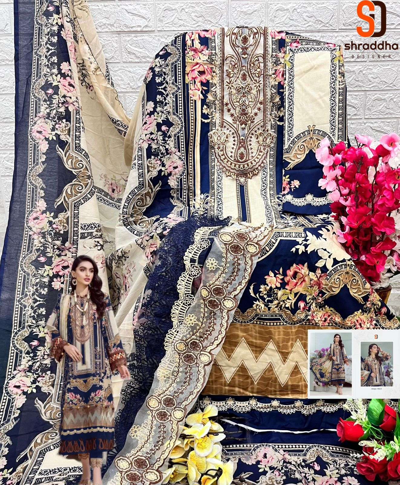 SHARADDHA DESIGNER BLISS VOL 3 LAWN COTTON SUIT