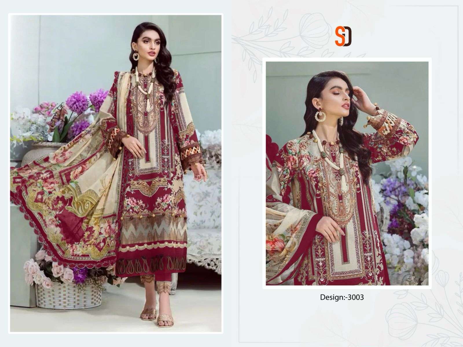SHARADDHA DESIGNER BLISS VOL 3 LAWN COTTON SUIT
