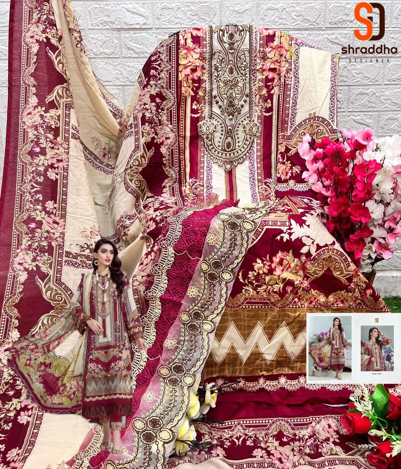 SHARADDHA DESIGNER BLISS VOL 3 LAWN COTTON SUIT