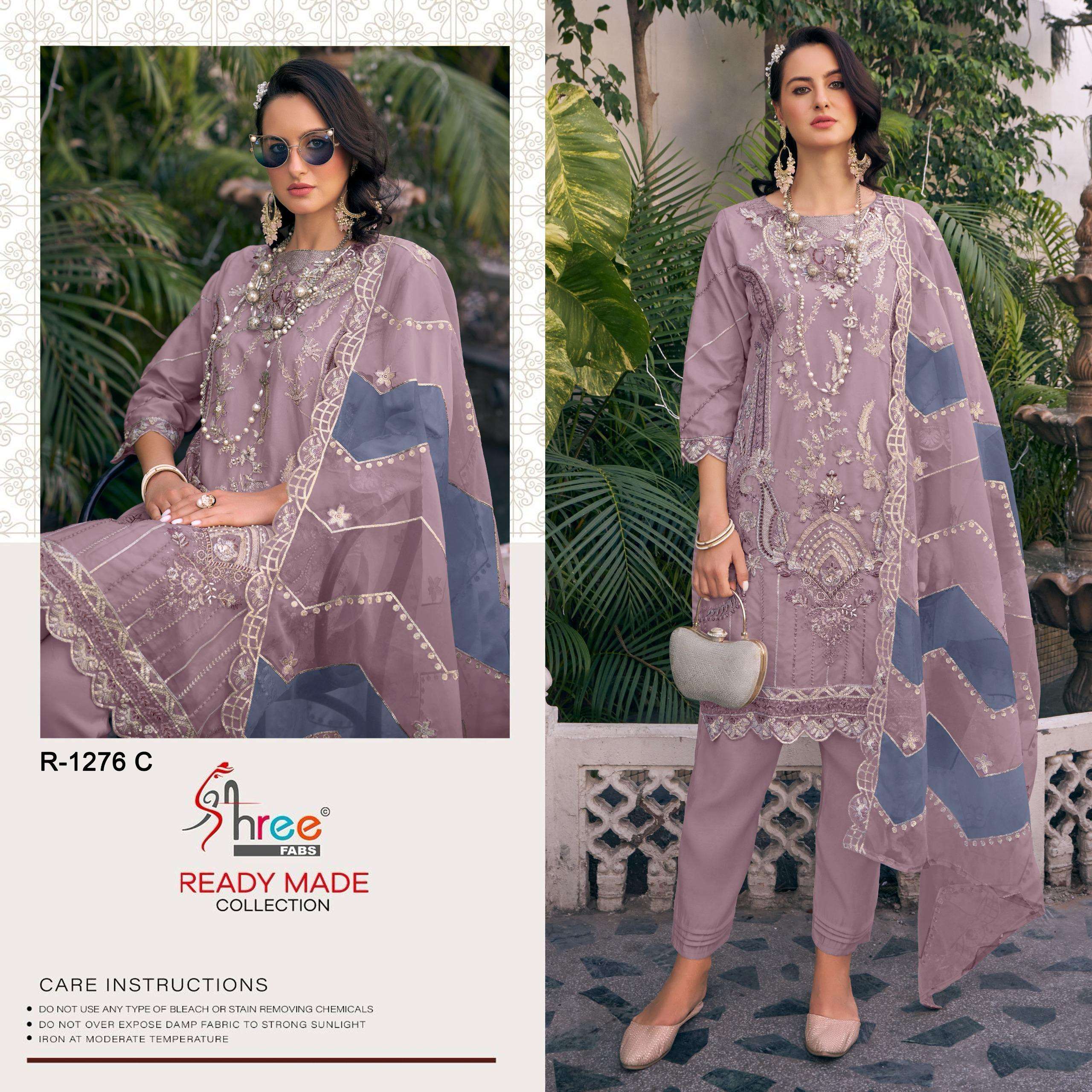 SHREE FABS R 1276 ORGANZA BEAUTIFUL DESIGNER SUIT