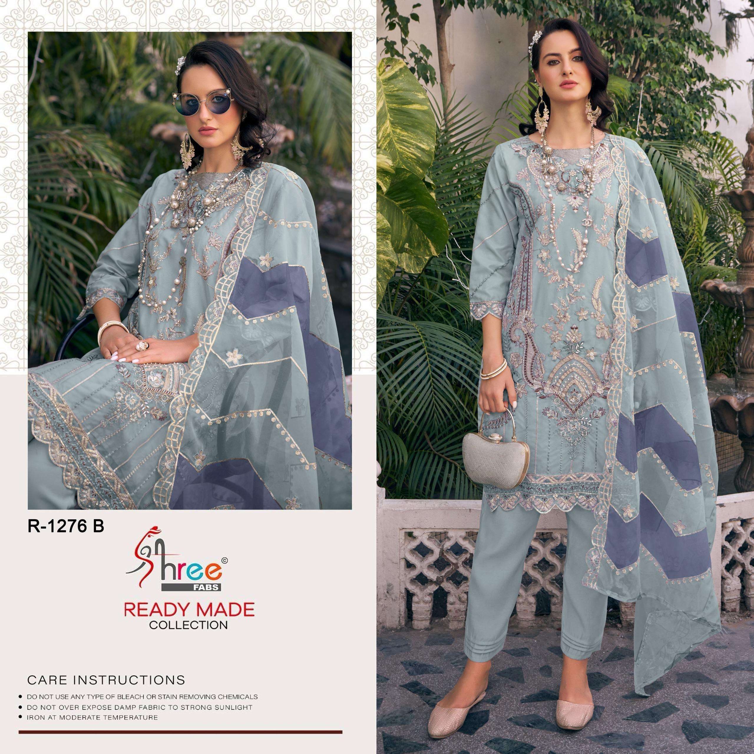 SHREE FABS R 1276 ORGANZA BEAUTIFUL DESIGNER SUIT