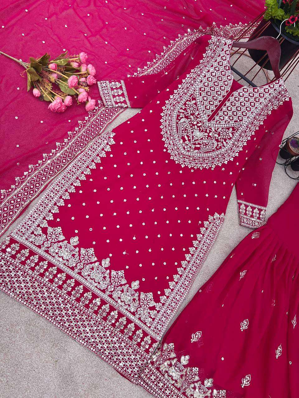 SSR 449 PINK SHARARA SUIT