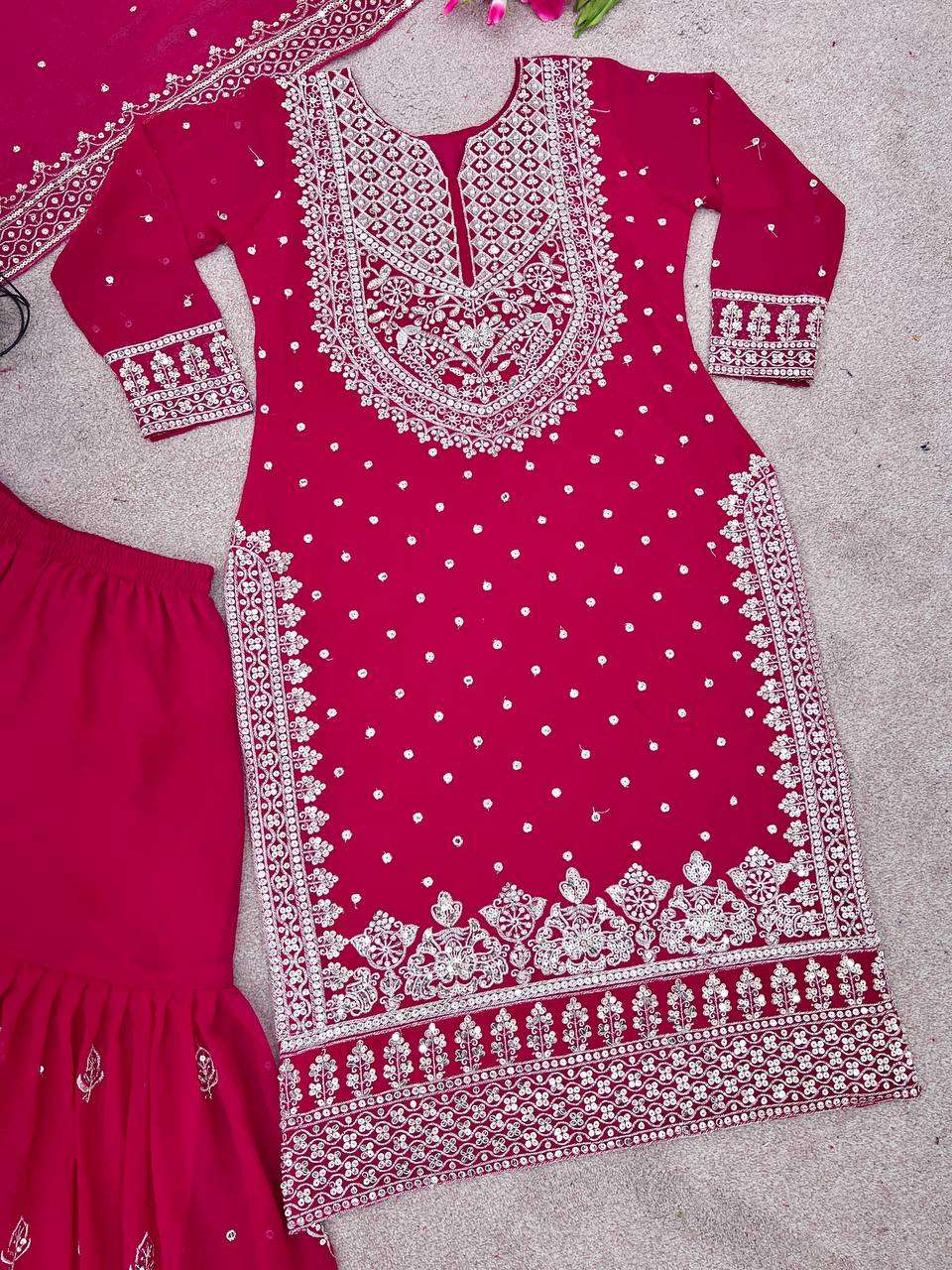 SSR 449 PINK SHARARA SUIT