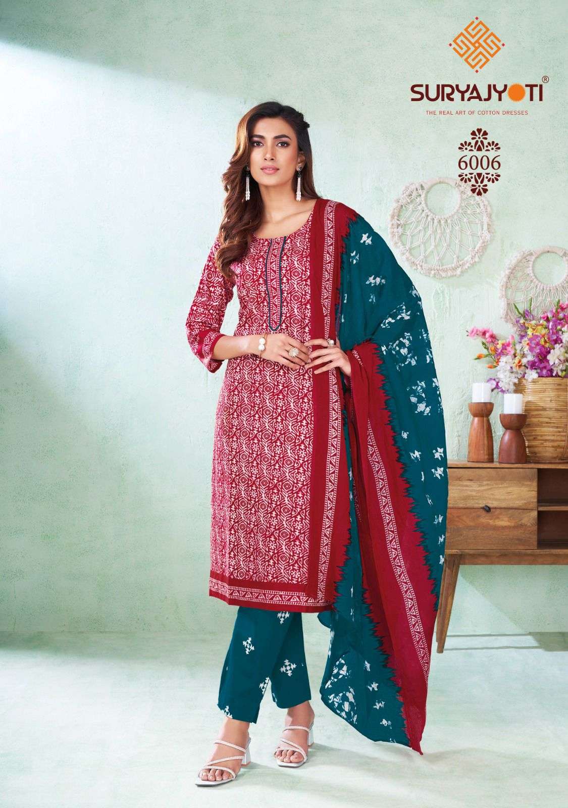 SURYAJYOTI PEHNAVA VOL 6 COTTON PRINTED SALWAR SUIT