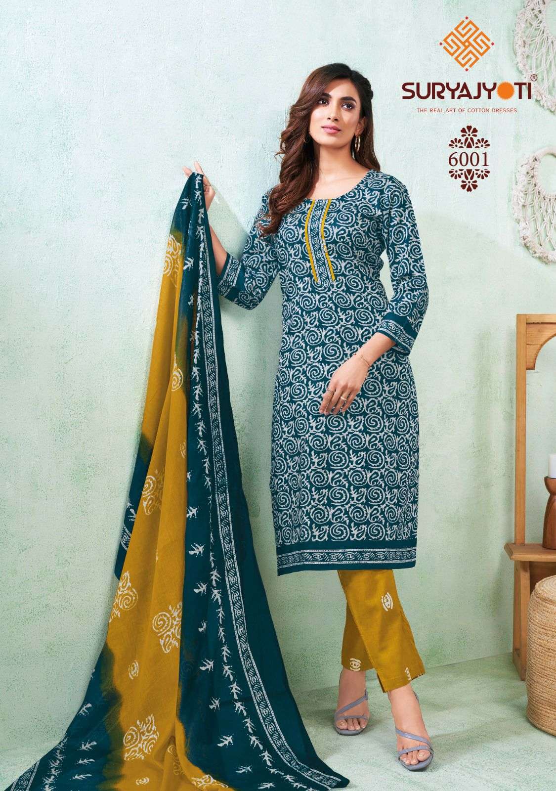 SURYAJYOTI PEHNAVA VOL 6 COTTON PRINTED SALWAR SUIT