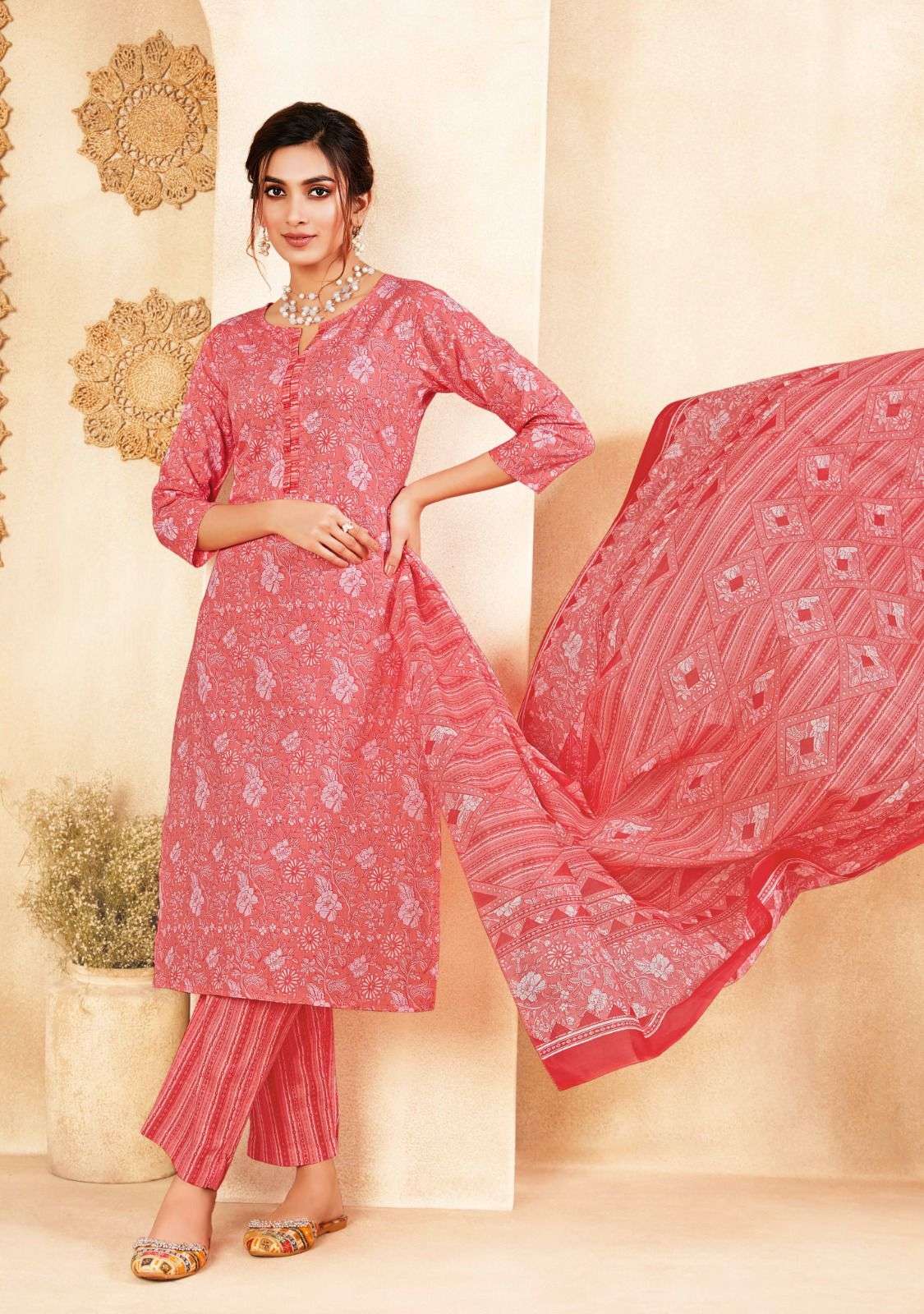 SURYAJYOTI PREYASI VOL 7 COTTON JAIPURI PRINT SUIT