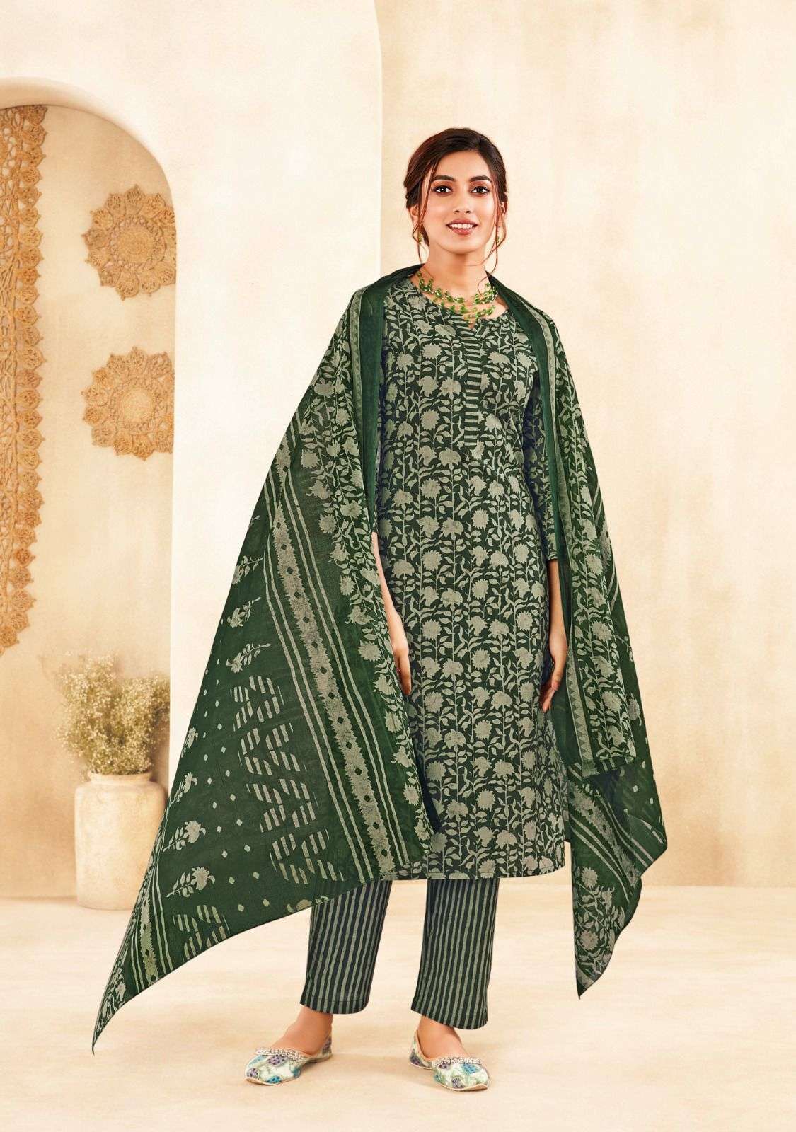 SURYAJYOTI PREYASI VOL 7 COTTON JAIPURI PRINT SUIT