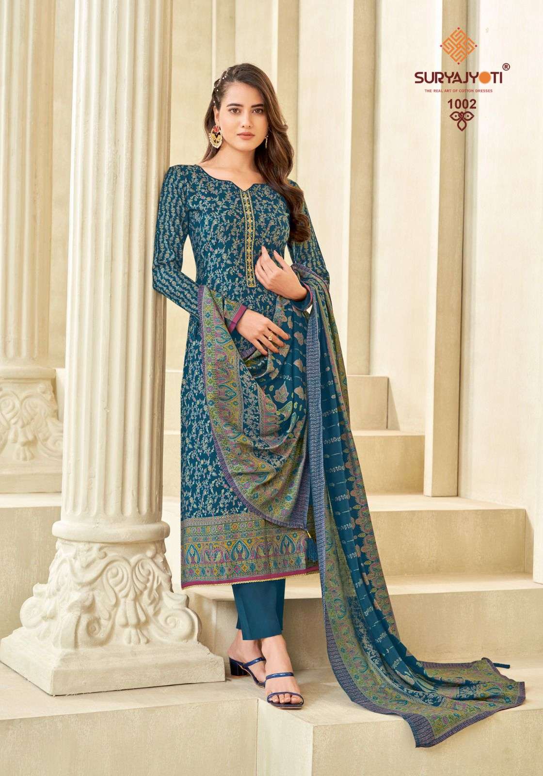 SURYAJYOTI PUSHPA VOL 1 FANCY EMBROIDERY WORK SUIT