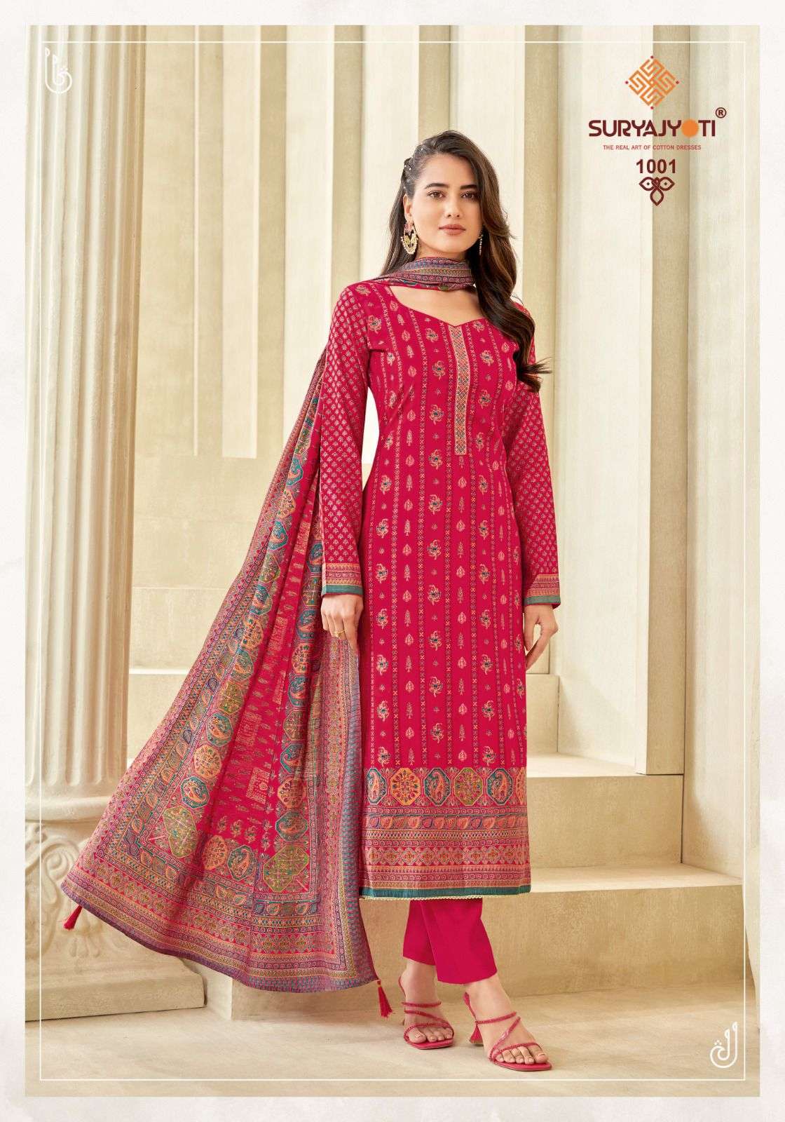 SURYAJYOTI PUSHPA VOL 1 FANCY EMBROIDERY WORK SUIT