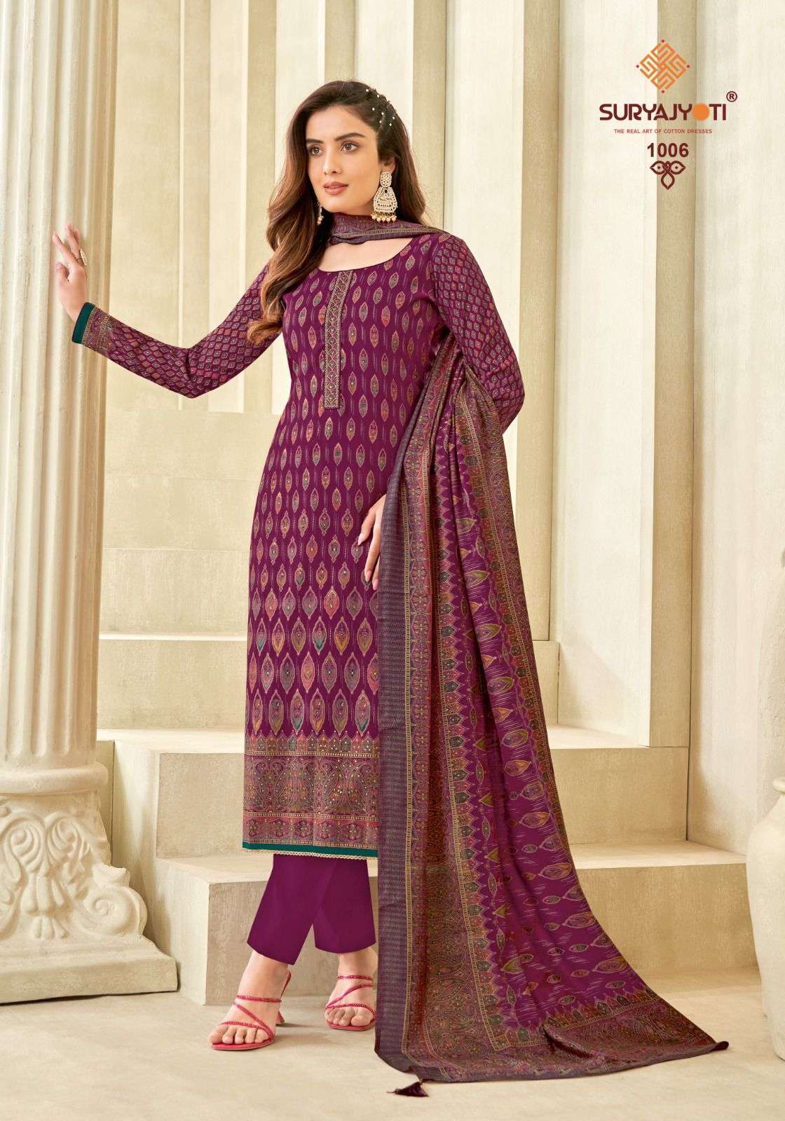 SURYAJYOTI PUSHPA VOL 1 FANCY EMBROIDERY WORK SUIT
