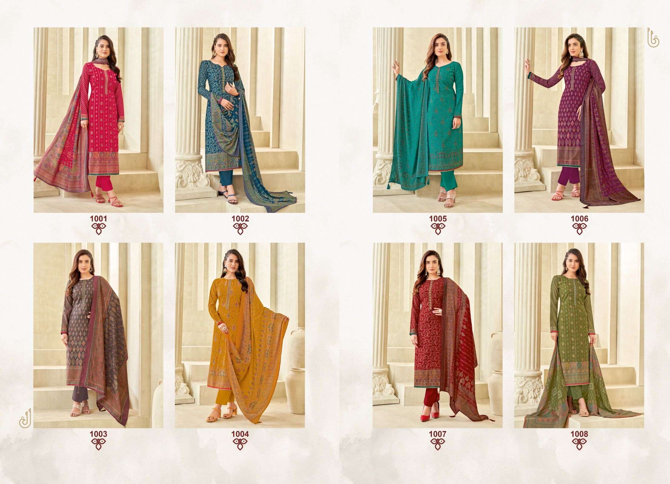 SURYAJYOTI PUSHPA VOL 1 FANCY EMBROIDERY WORK SUIT