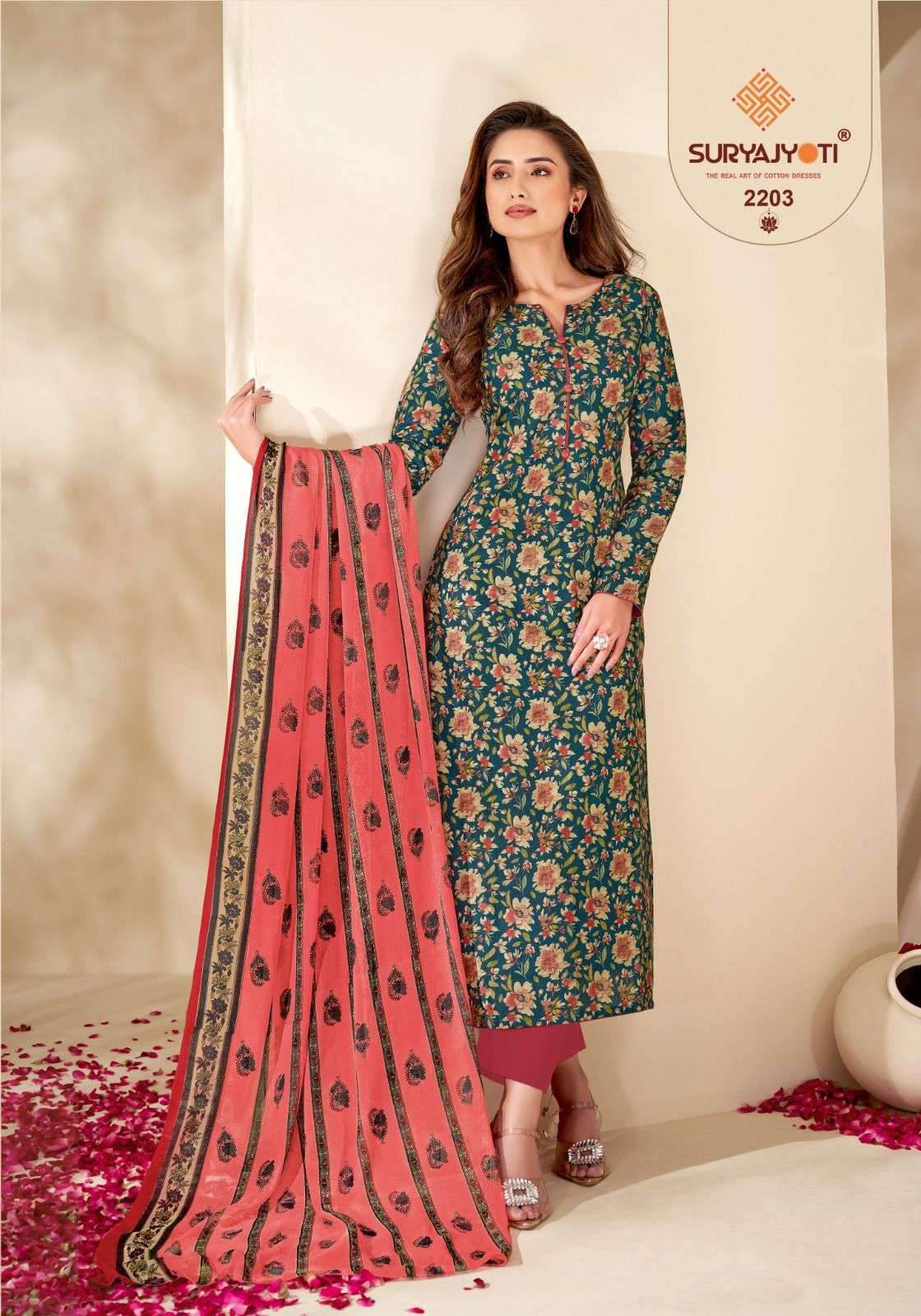 SURYAJYOTI SUHANA VOL 22 COTTON PRINTED DRESS