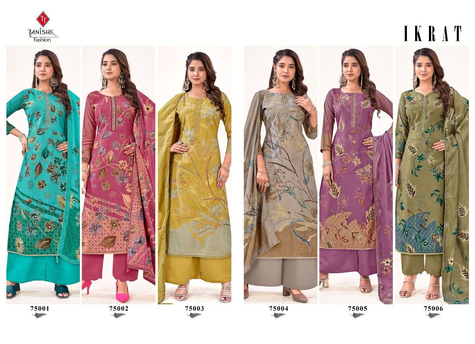 TANISHK FASHION IKRAT MUSLIN DESIGNER SUIT