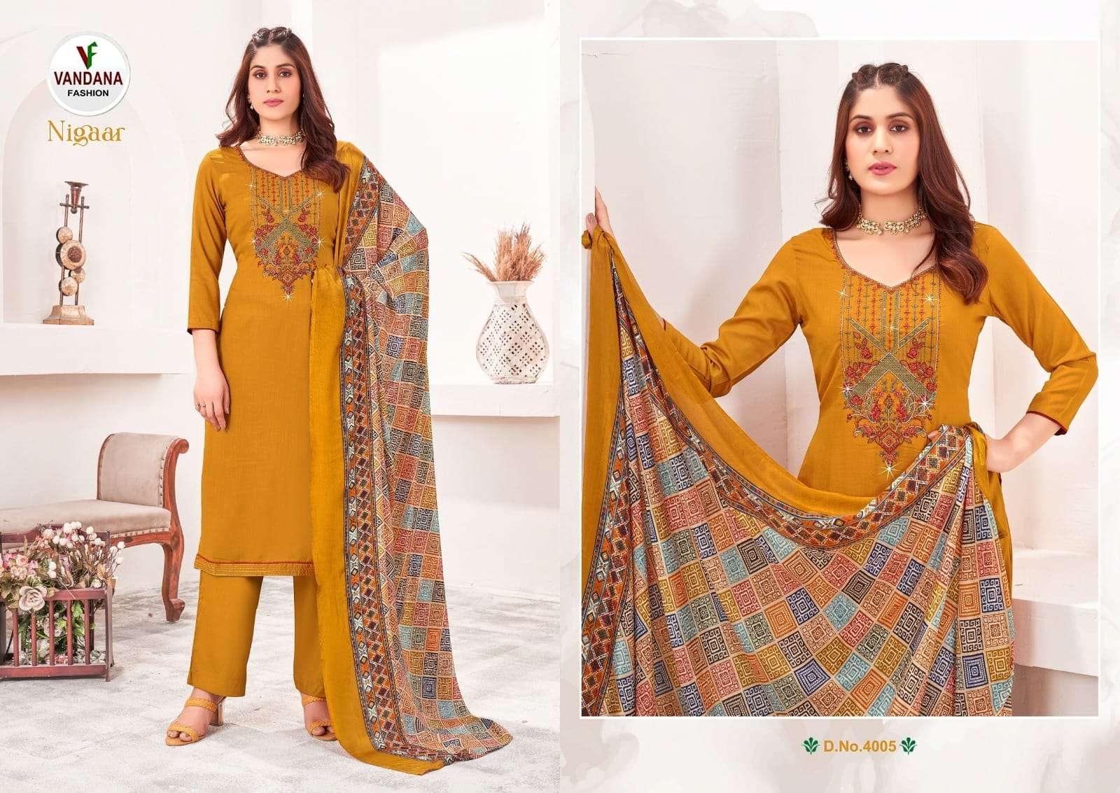 VANDANA FASHION NIGAAR VOL 4 RAYON SALWAR SUIT