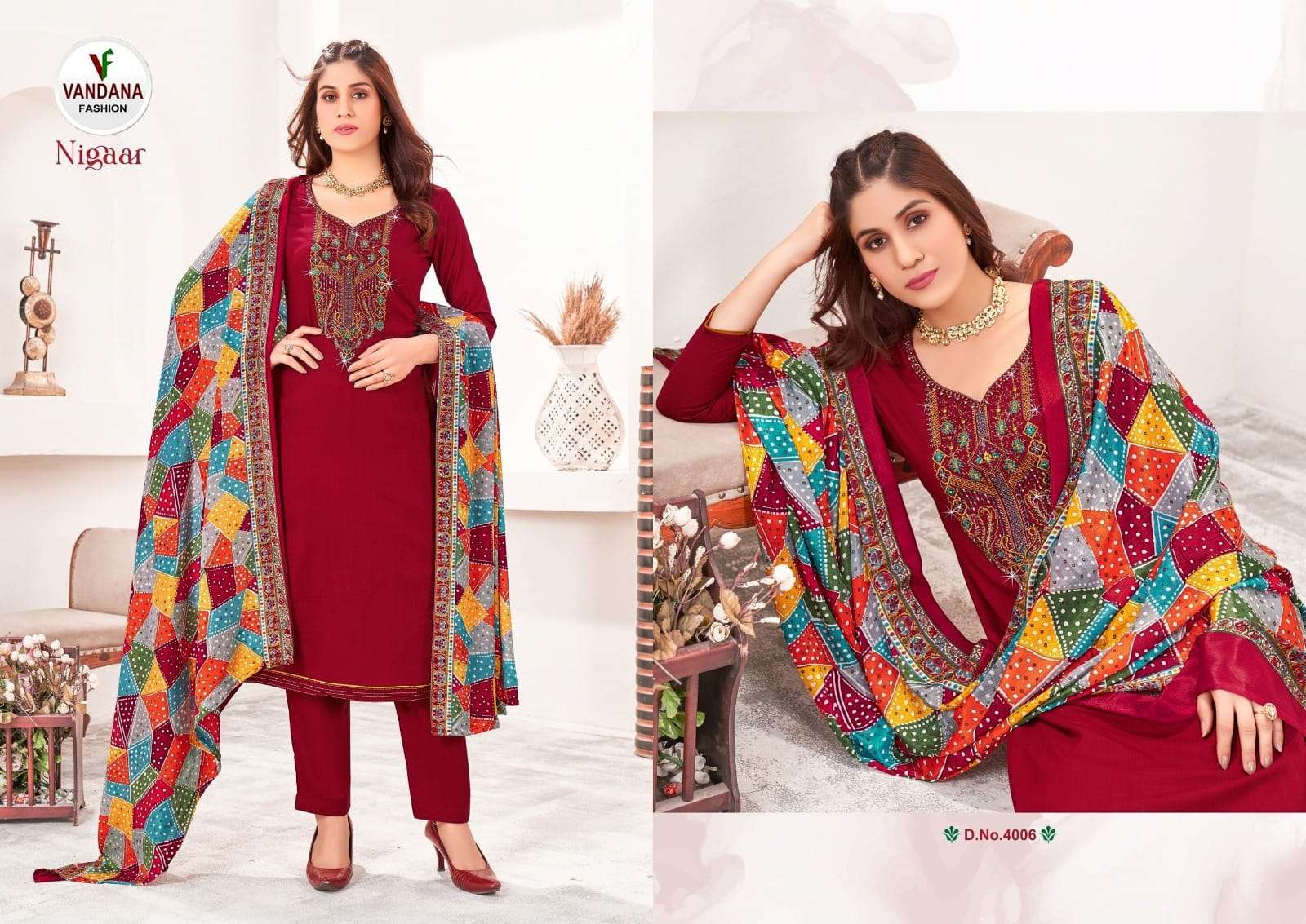 VANDANA FASHION NIGAAR VOL 4 RAYON SALWAR SUIT