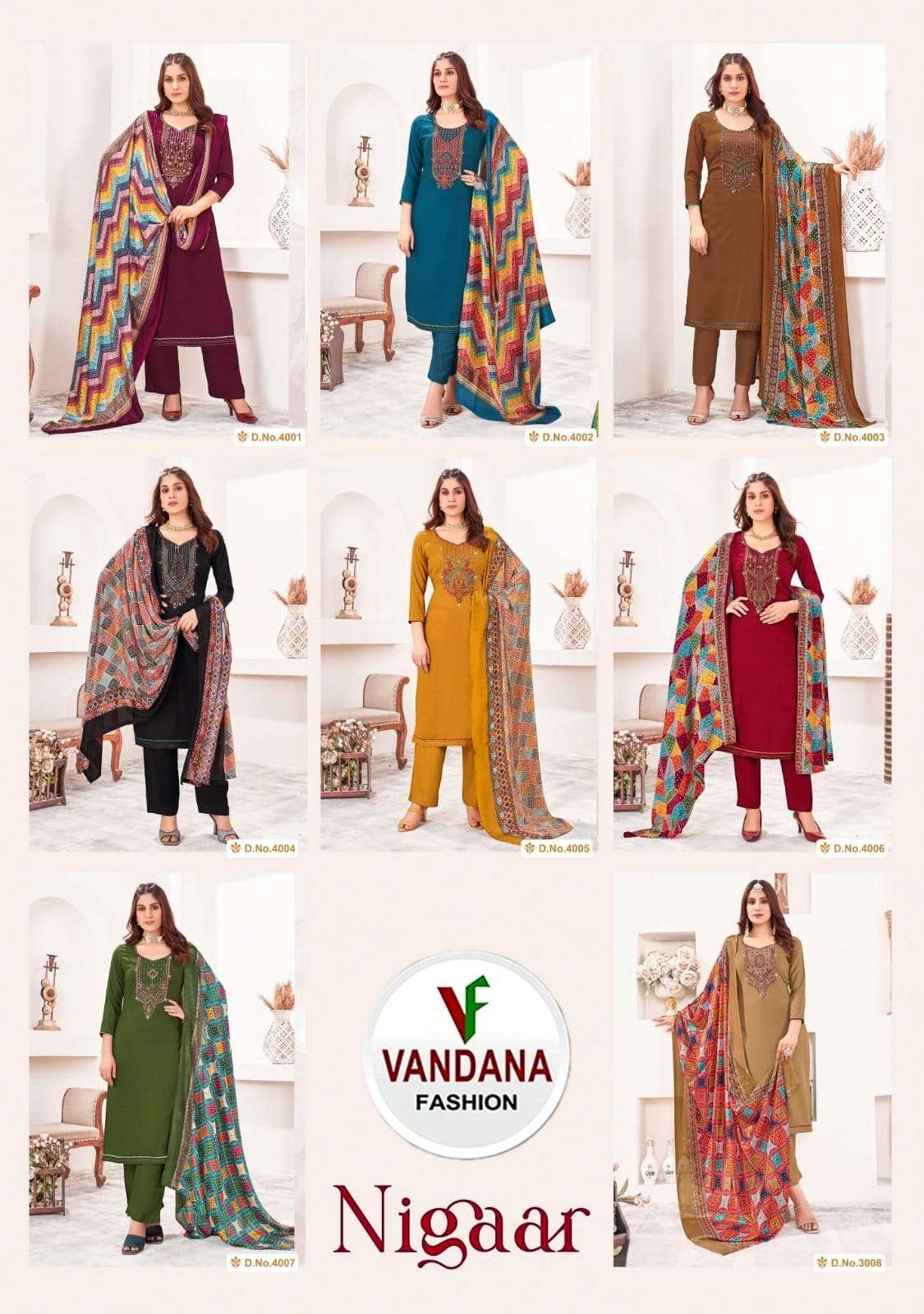 VANDANA FASHION NIGAAR VOL 4 RAYON SALWAR SUIT