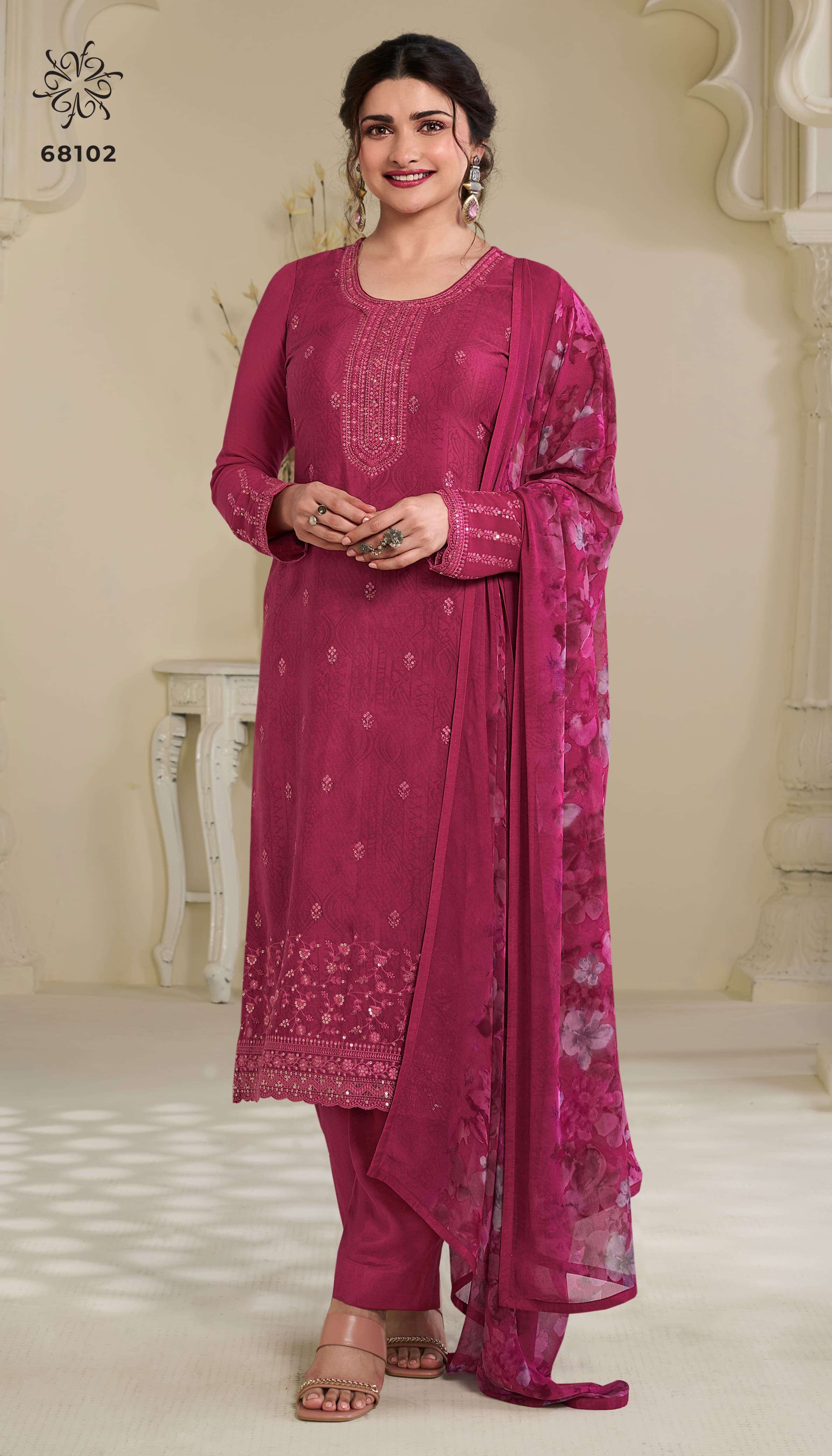 VINAY FASHION SILKINA ROYAL CREPE VOL 45 FANCY DESIGNER SUIT	