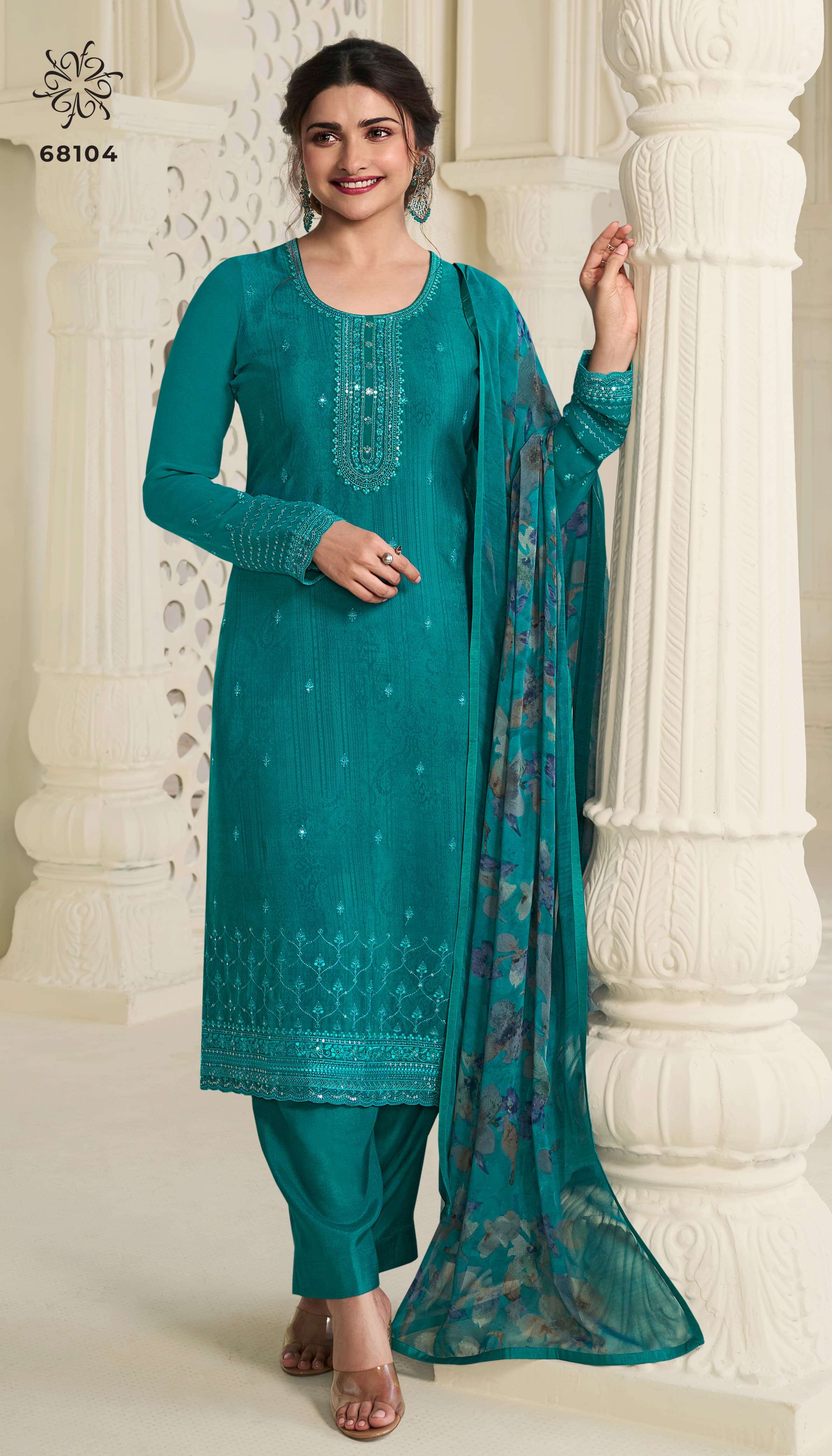 VINAY FASHION SILKINA ROYAL CREPE VOL 45 FANCY DESIGNER SUIT	