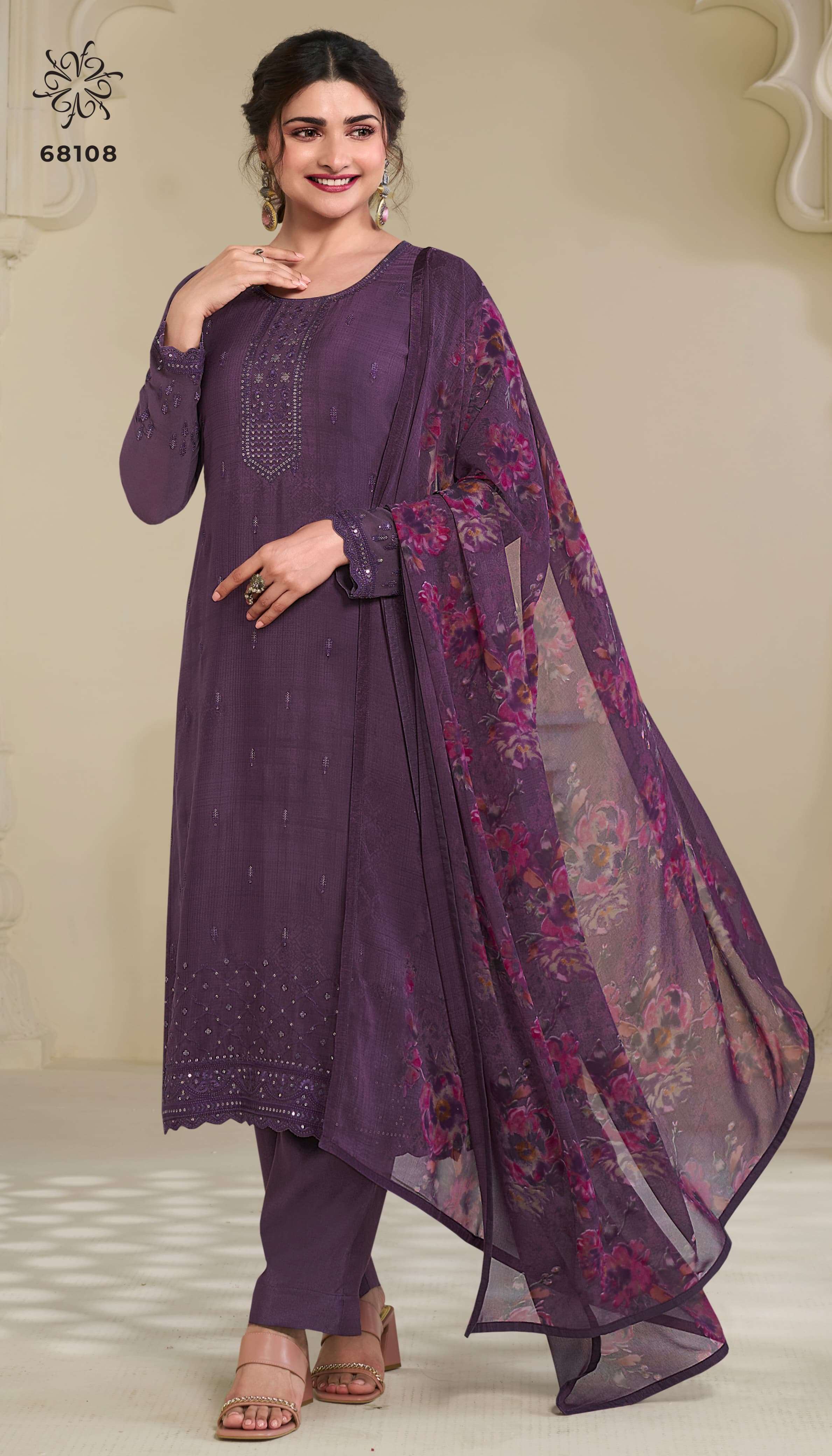 VINAY FASHION SILKINA ROYAL CREPE VOL 45 FANCY DESIGNER SUIT	