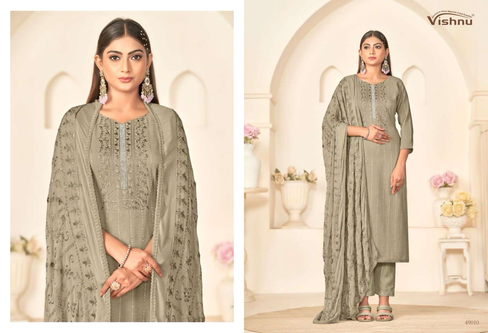 VISHNU IMPEX NAGINA FANCY EMBROIDERY WORK SUIT