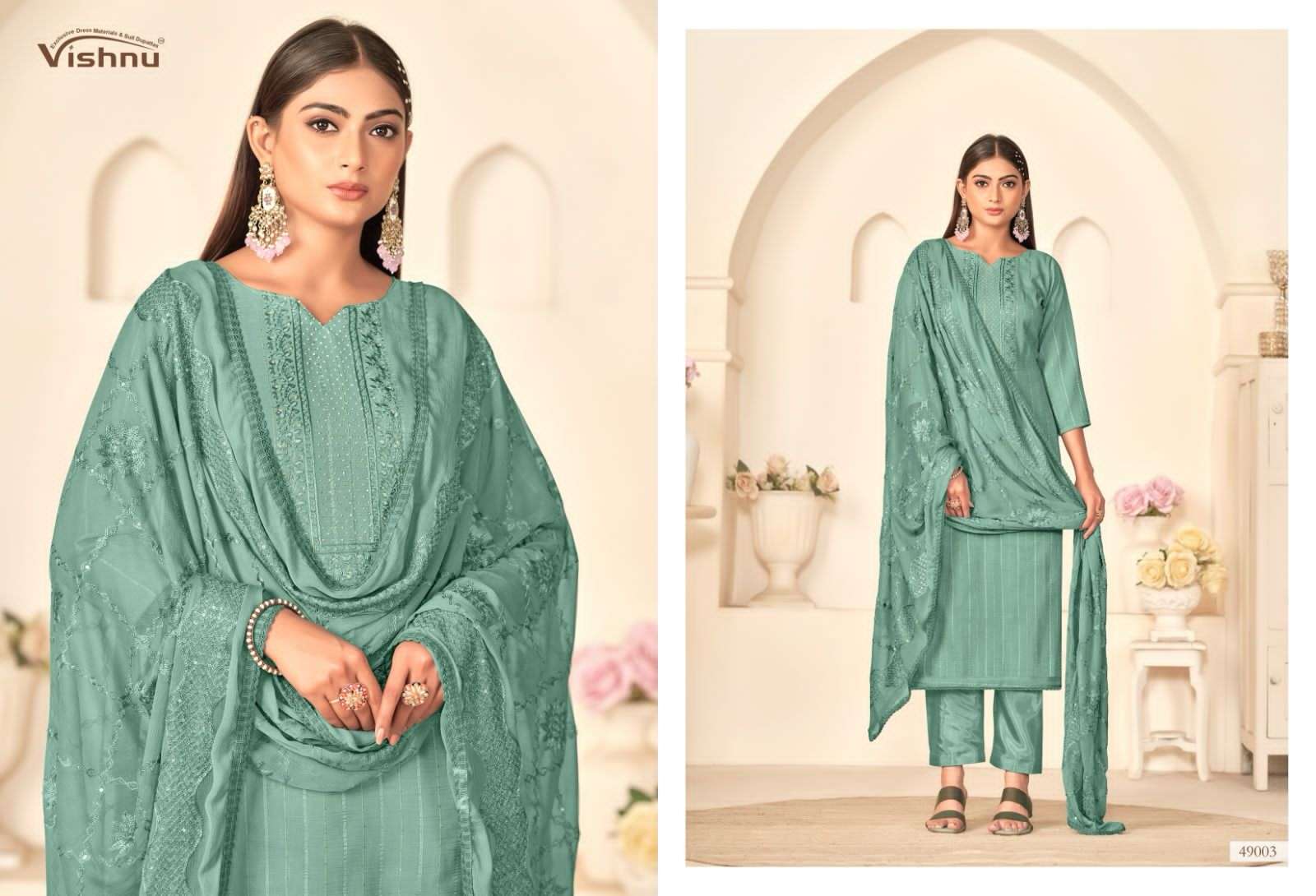 VISHNU IMPEX NAGINA FANCY EMBROIDERY WORK SUIT
