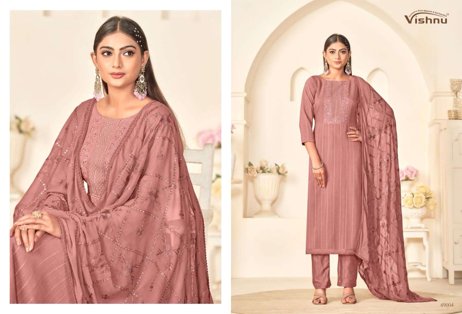 VISHNU IMPEX NAGINA FANCY EMBROIDERY WORK SUIT