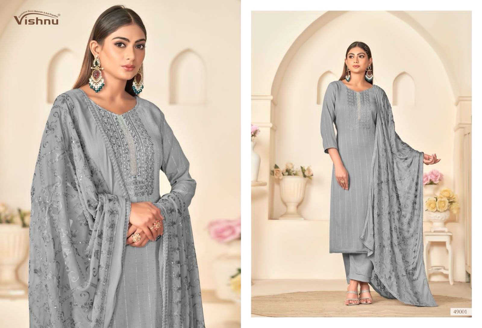 VISHNU IMPEX NAGINA FANCY EMBROIDERY WORK SUIT