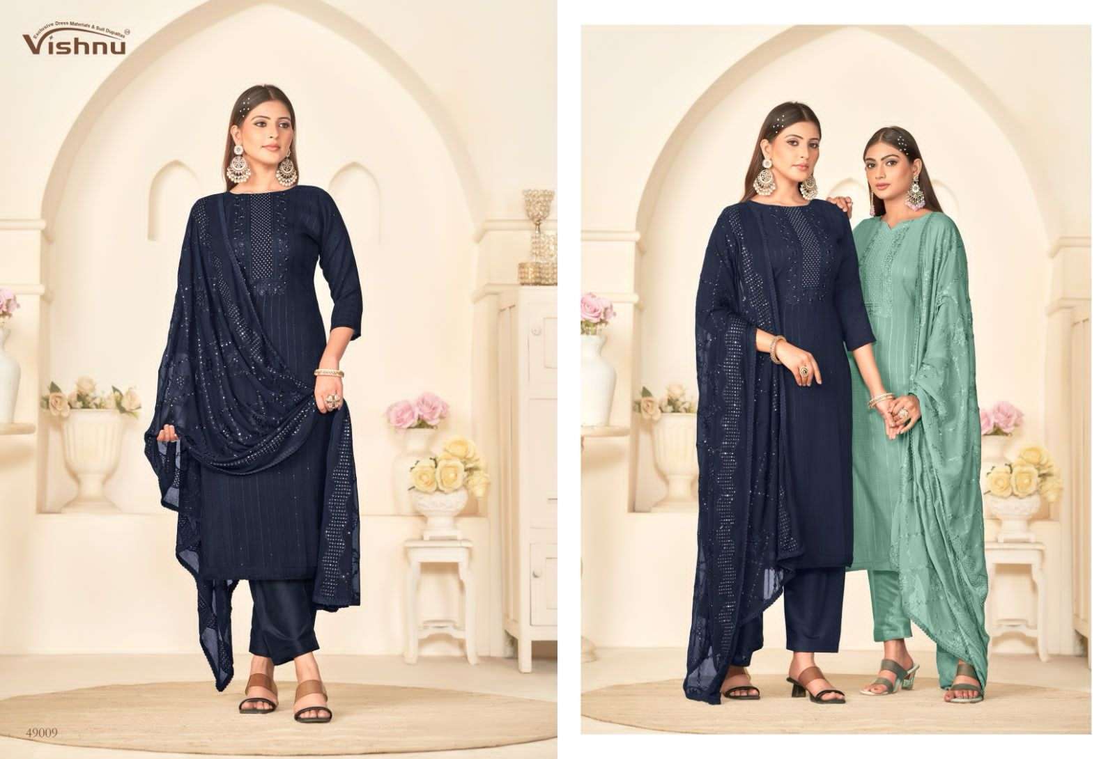 VISHNU IMPEX NAGINA FANCY EMBROIDERY WORK SUIT