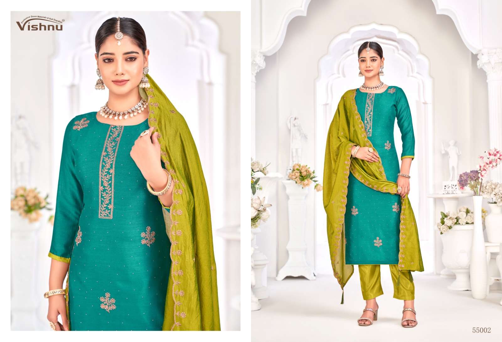 VISHNU IMPEX NAIRA VOL 3 SILK FANCY SWAROVSKI WORK SUIT