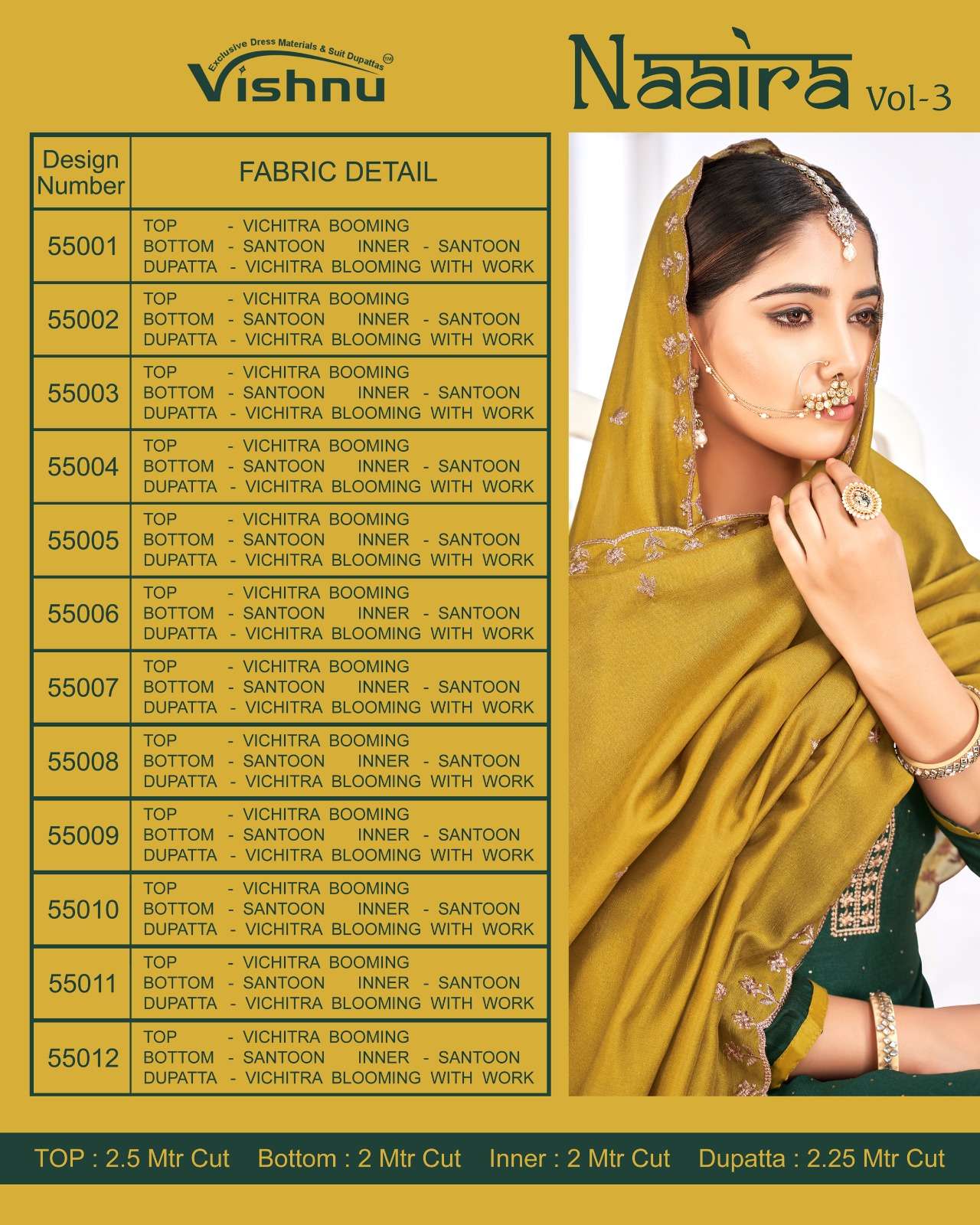 VISHNU IMPEX NAIRA VOL 3 SILK FANCY SWAROVSKI WORK SUIT