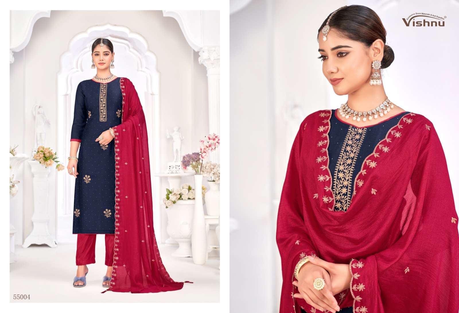 VISHNU IMPEX NAIRA VOL 3 SILK FANCY SWAROVSKI WORK SUIT