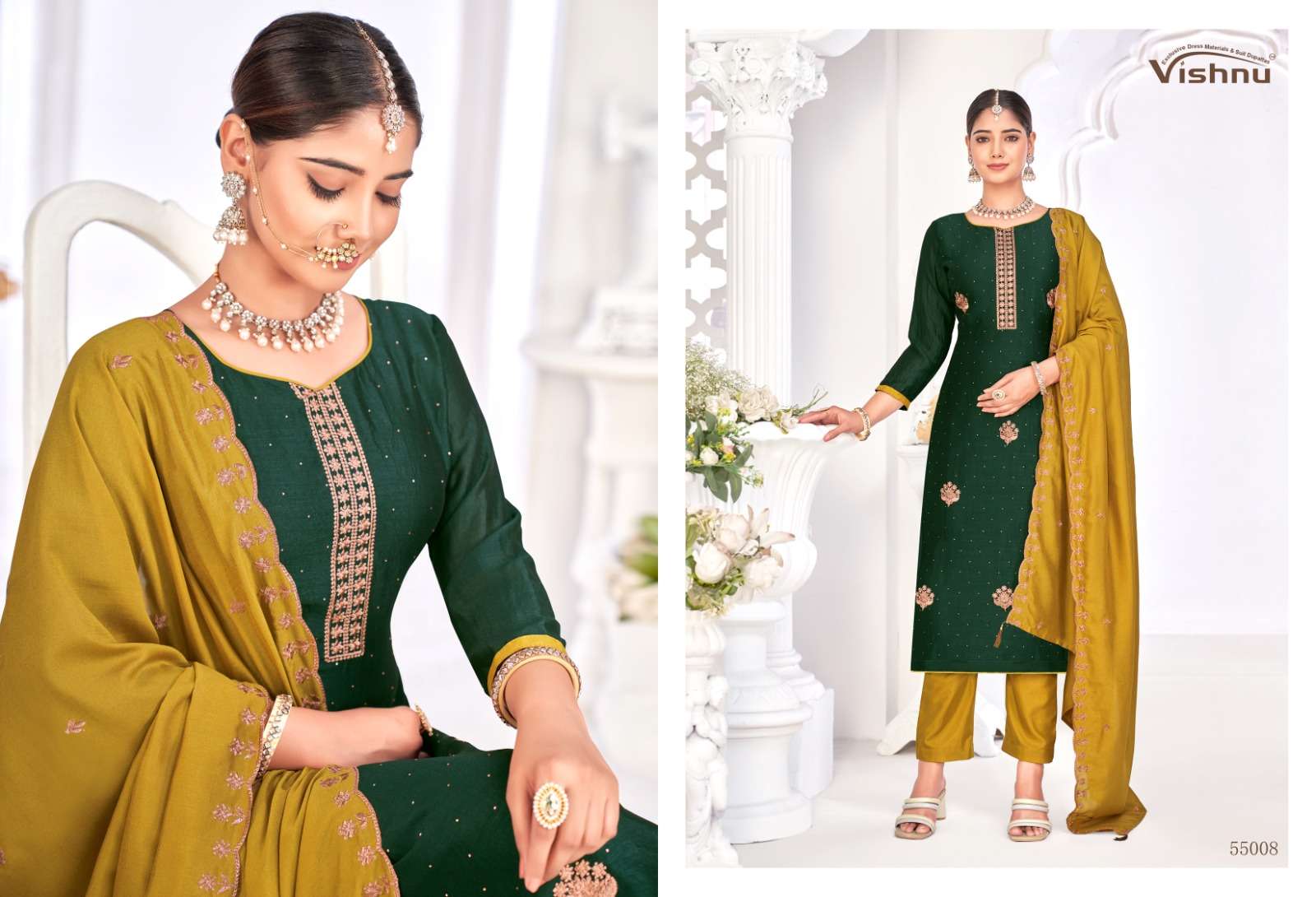 VISHNU IMPEX NAIRA VOL 3 SILK FANCY SWAROVSKI WORK SUIT