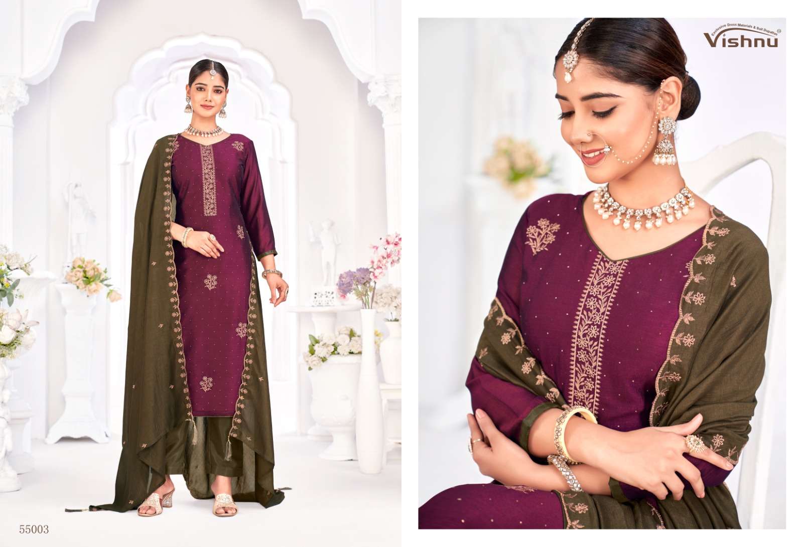 VISHNU IMPEX NAIRA VOL 3 SILK FANCY SWAROVSKI WORK SUIT