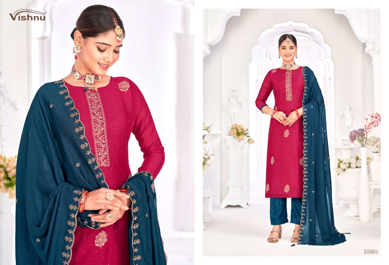 VISHNU IMPEX NAIRA VOL 3 SILK FANCY SWAROVSKI WORK SUIT