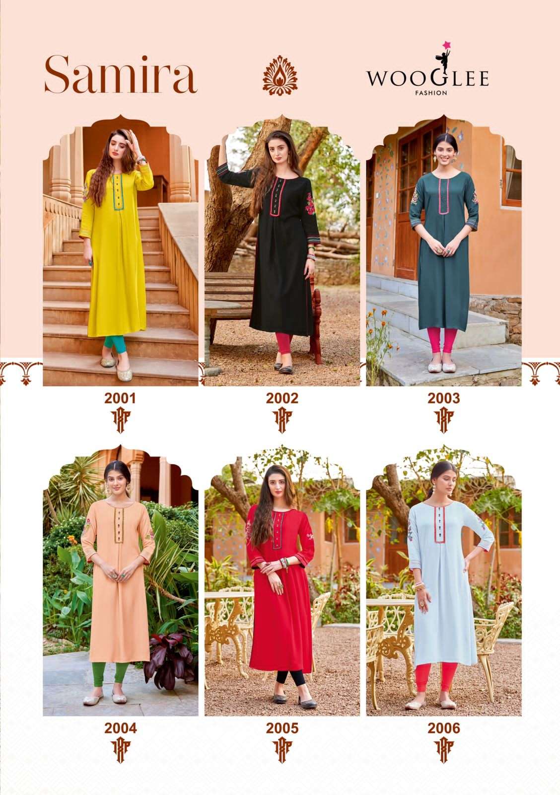 WOOGLEE SAMIRA RAYON FANCY EMROIDERIES KURTI