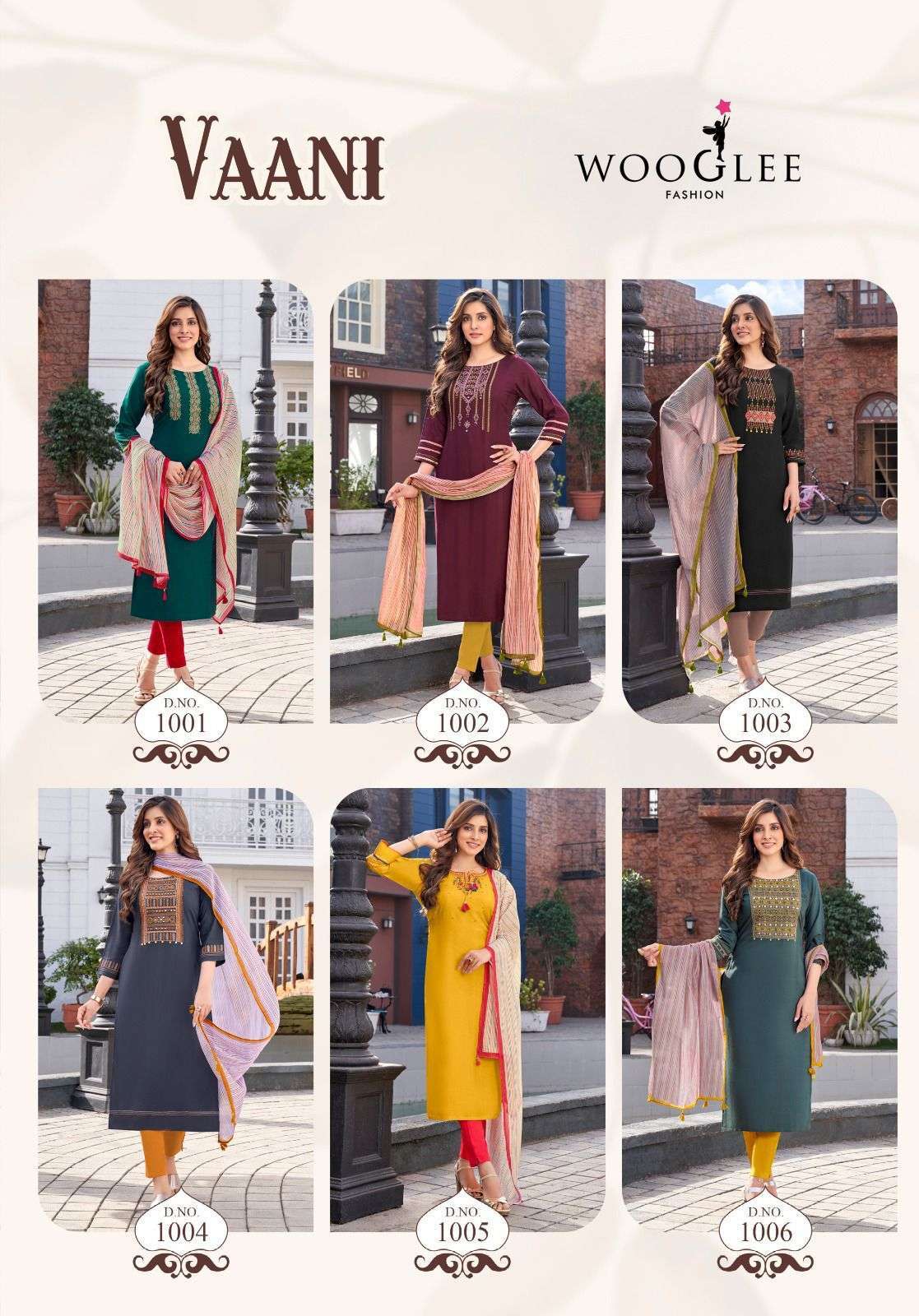 WOOGLEE VAANI RAYON LADIES KURTI COMBO SET 