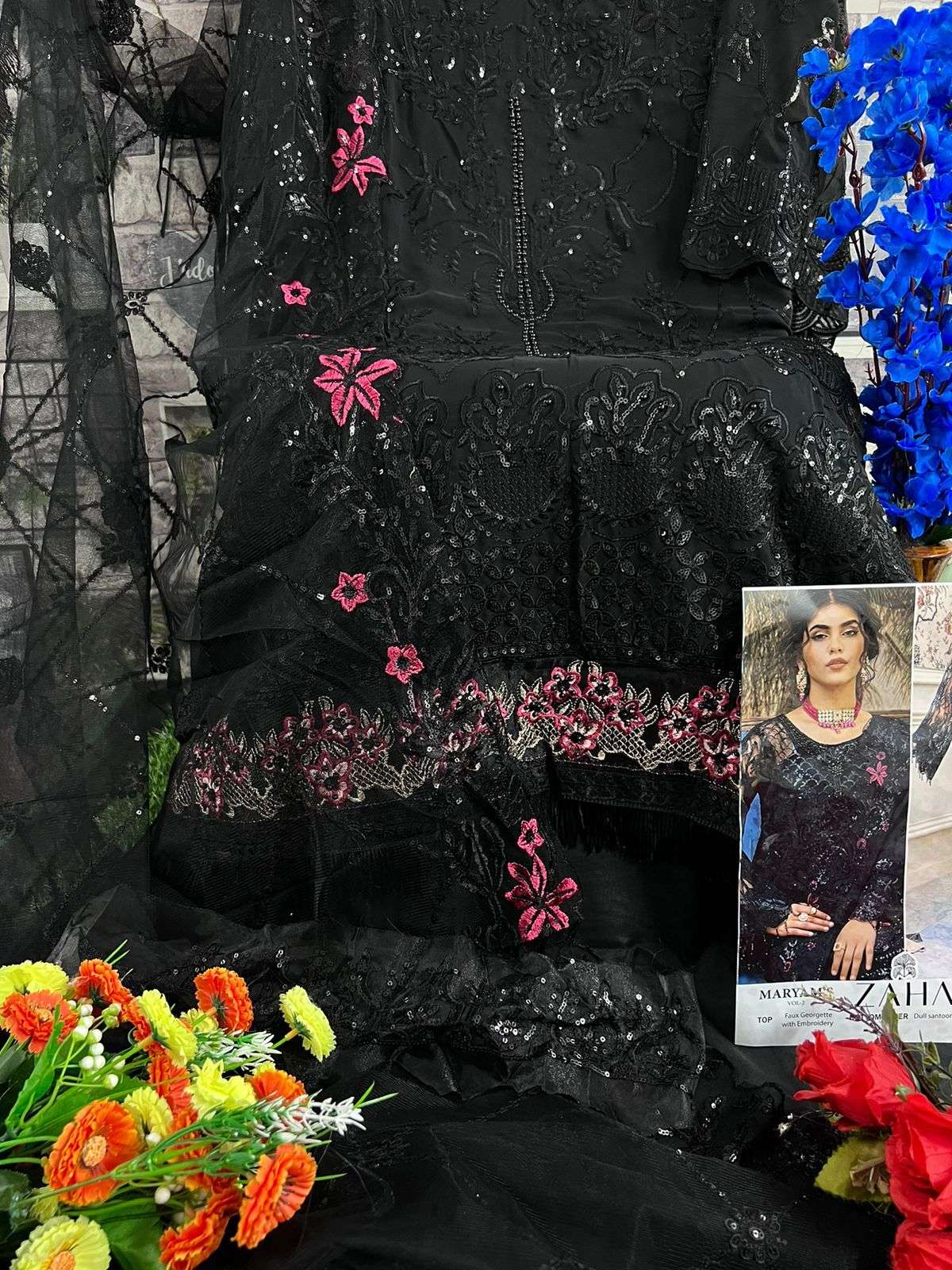 ZAHA MARYAMS VOL 2 GEORGETTE WITH HEAVY EMBROIDERED 