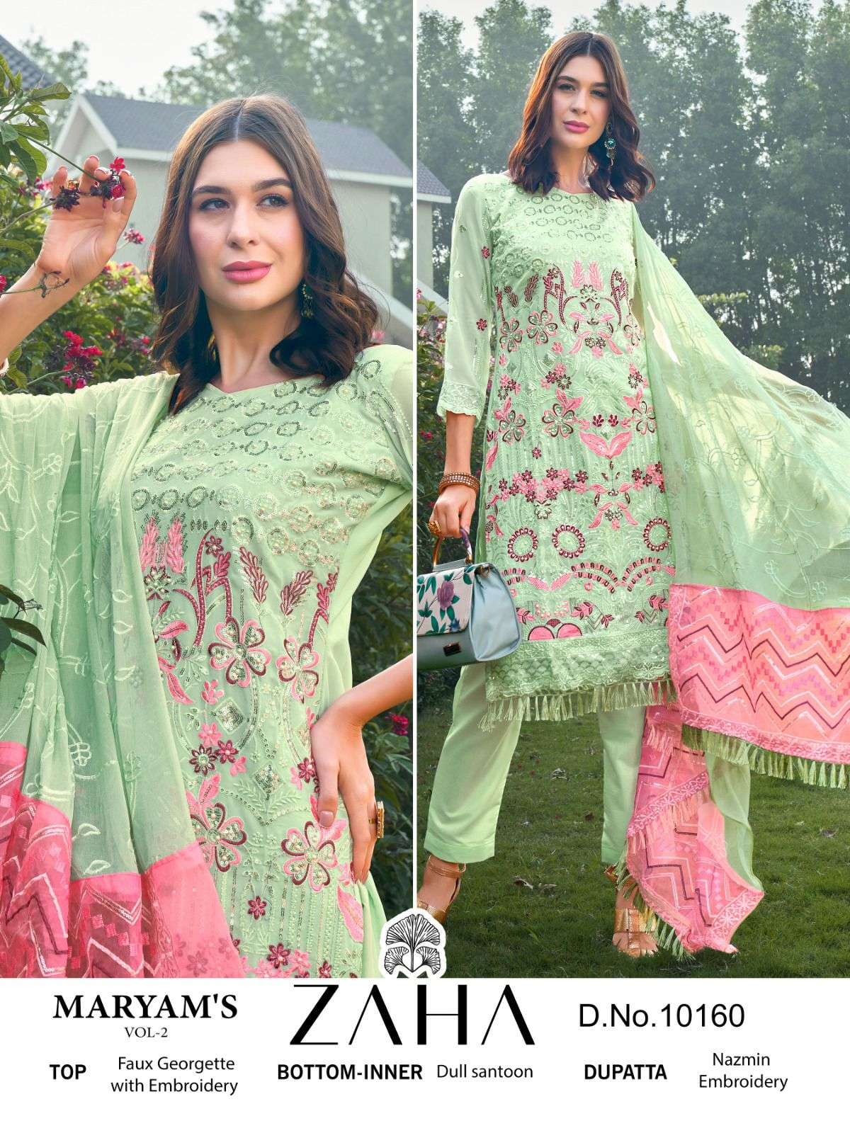 ZAHA MARYAMS VOL 2 GEORGETTE WITH HEAVY EMBROIDERED 