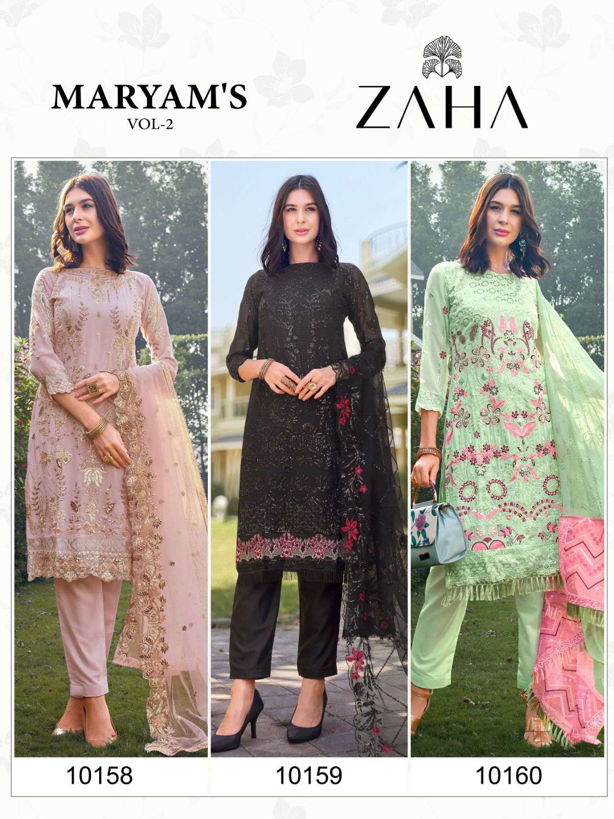 ZAHA MARYAMS VOL 2 GEORGETTE WITH HEAVY EMBROIDERED 