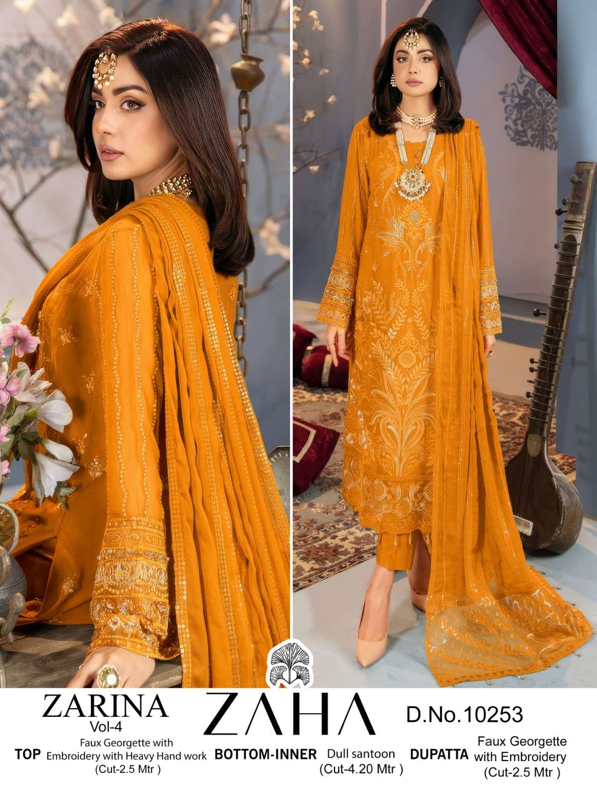 ZAHA ZARINA VOL 4 PAKISTANI GEORGETTE SUIT