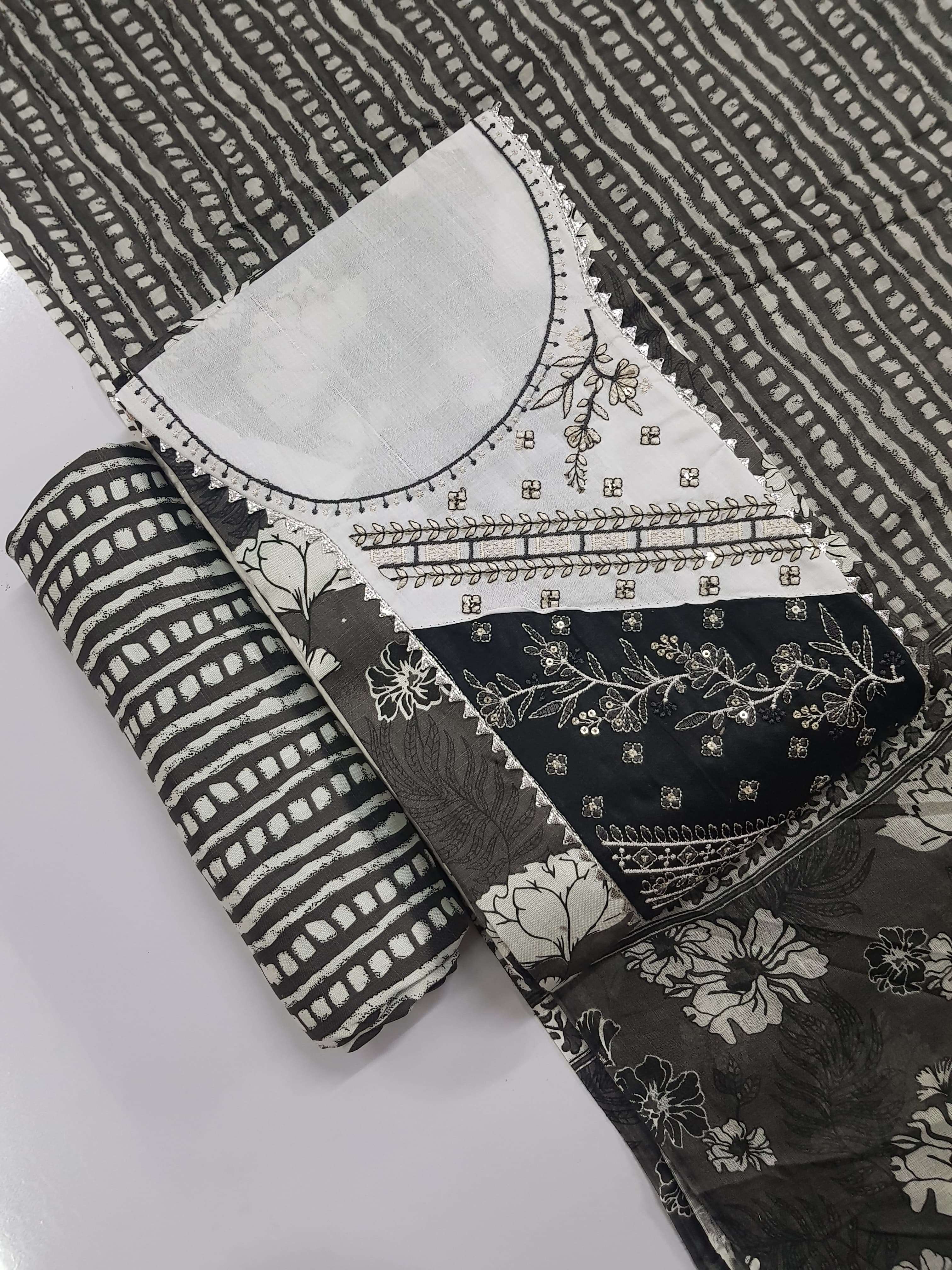 ZARA PREMIUM EMBROIDERY WORK SUIT