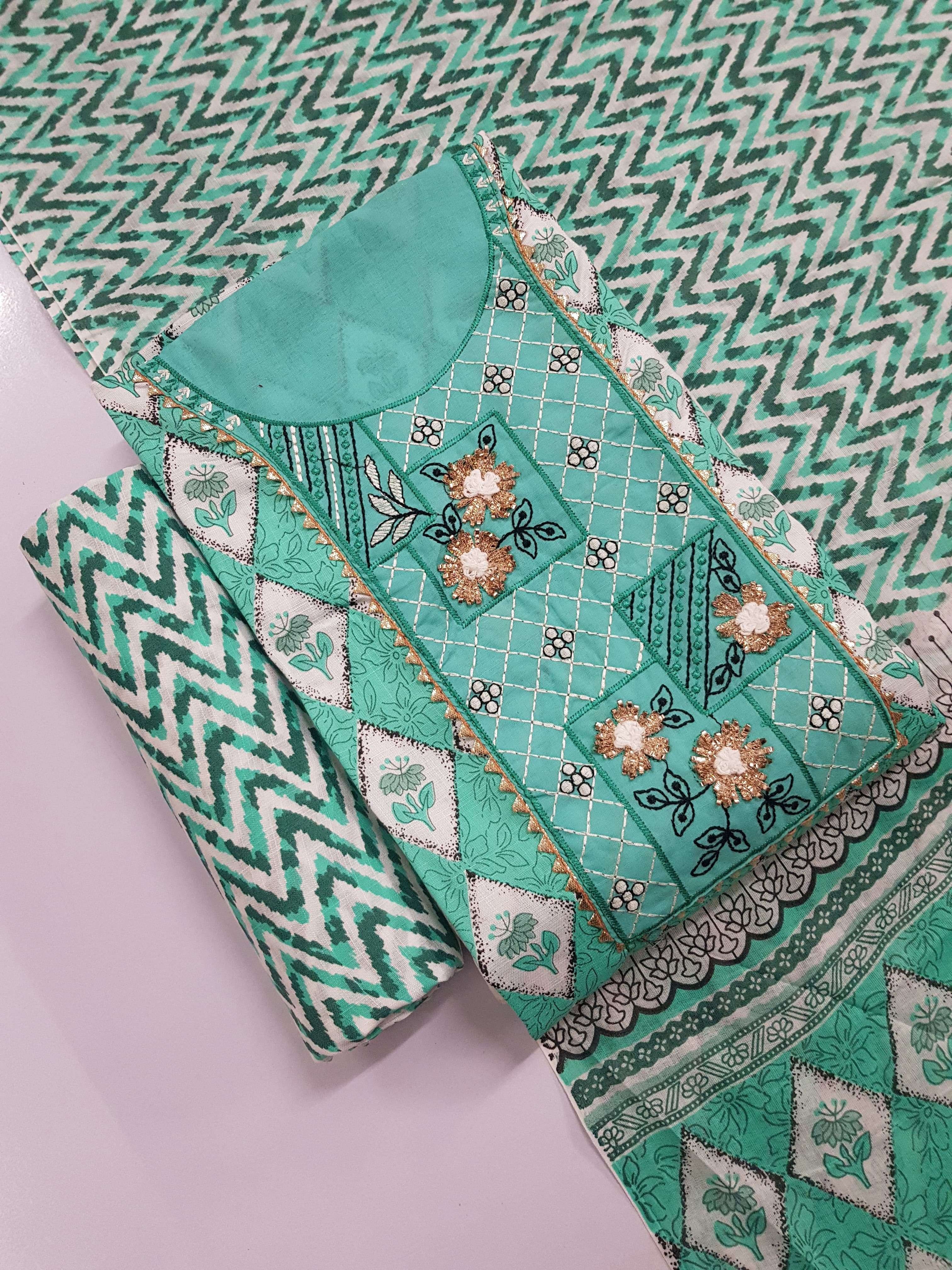 ZARA PREMIUM EMBROIDERY WORK SUIT