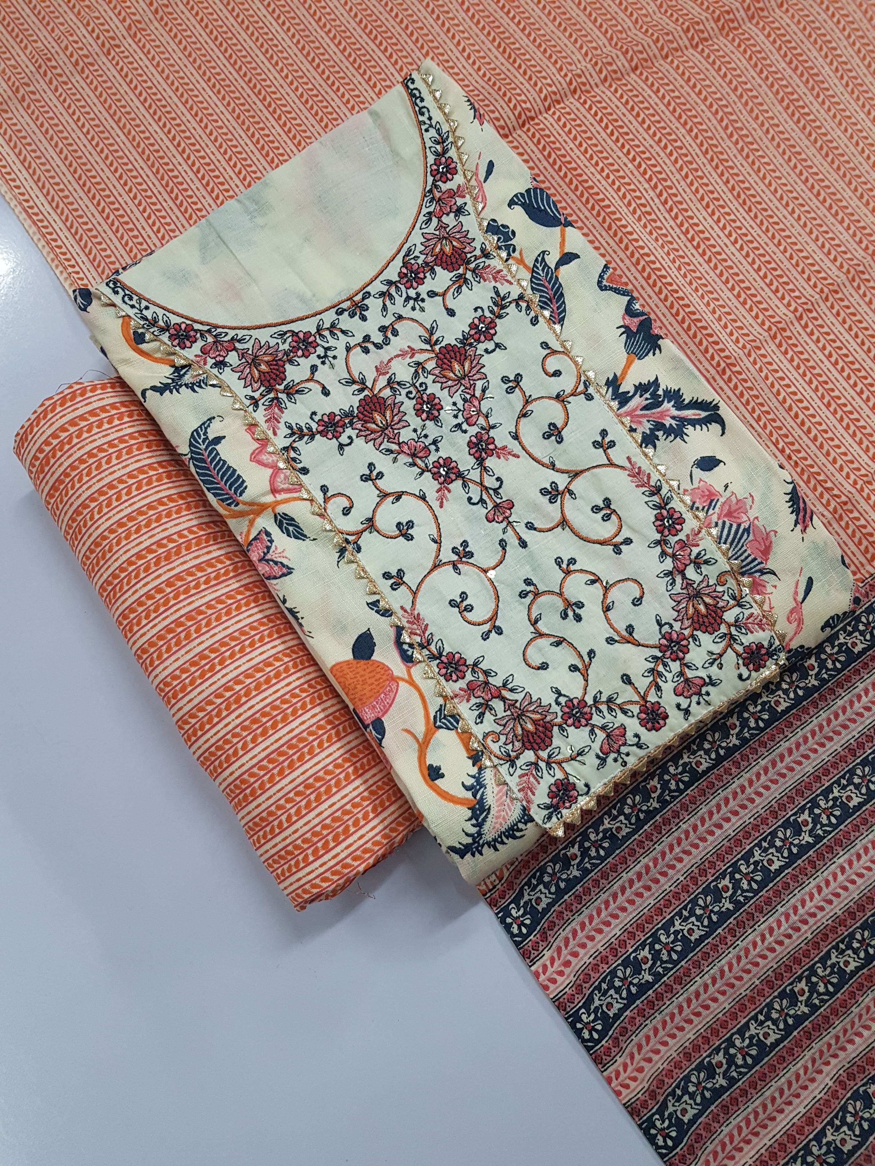 ZARA PREMIUM EMBROIDERY WORK SUIT